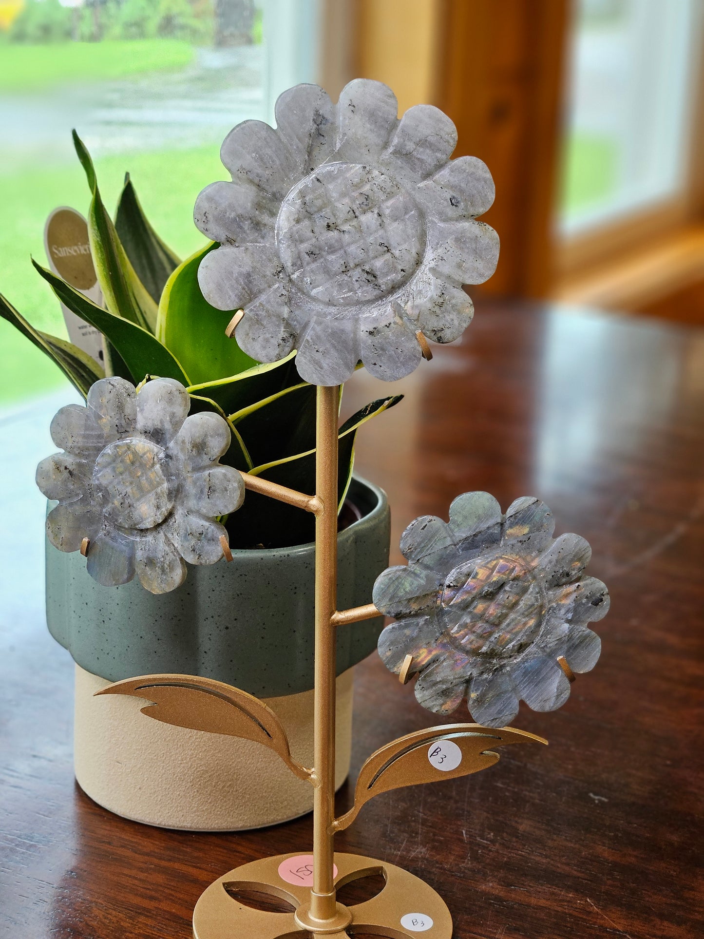 Labradorite Flower Stand