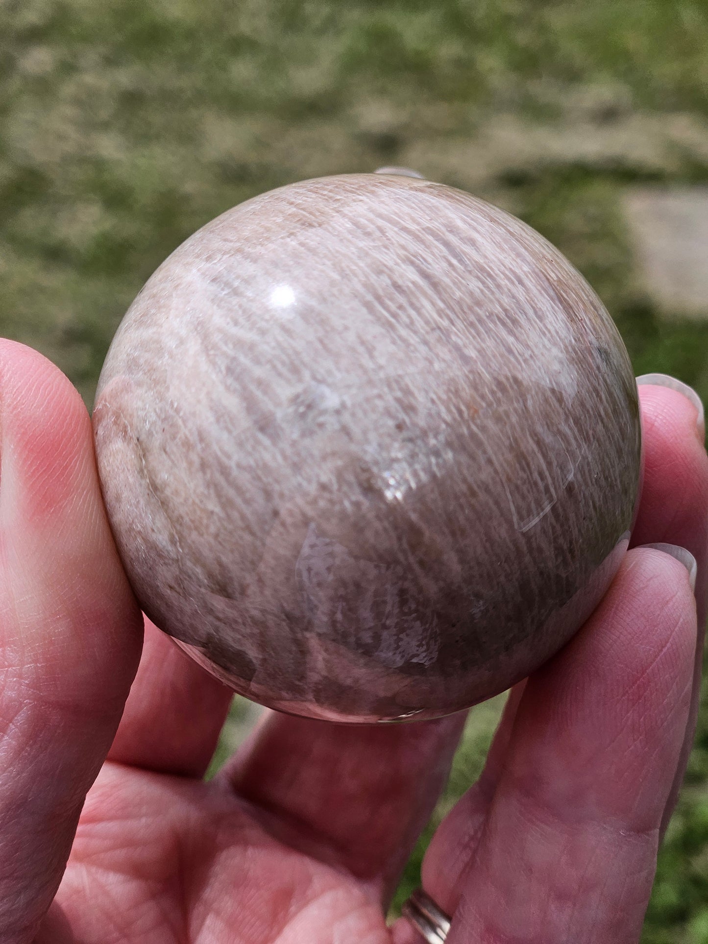 Peach Moonstone Sphere
