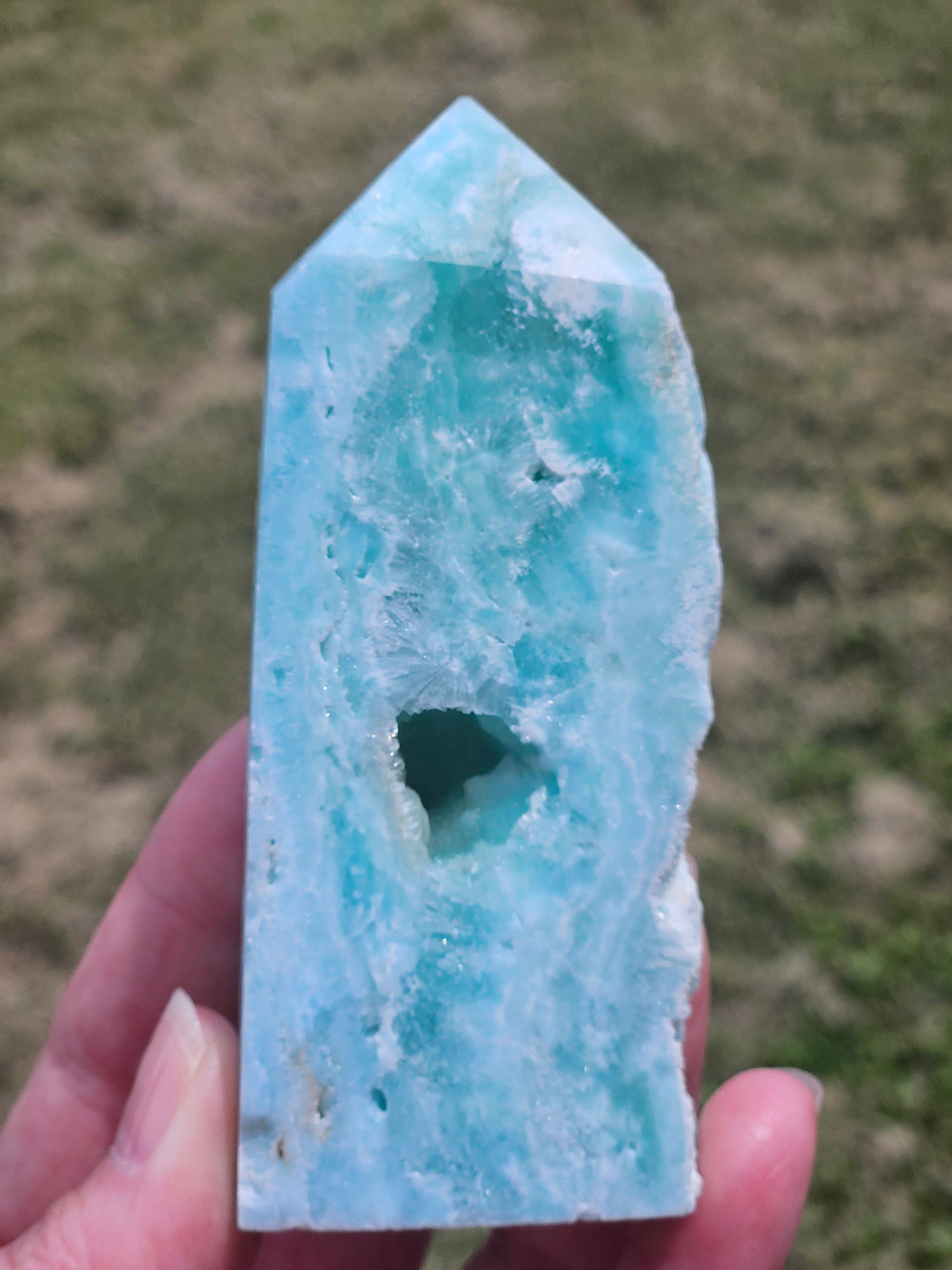 Blue Aragonite Tower