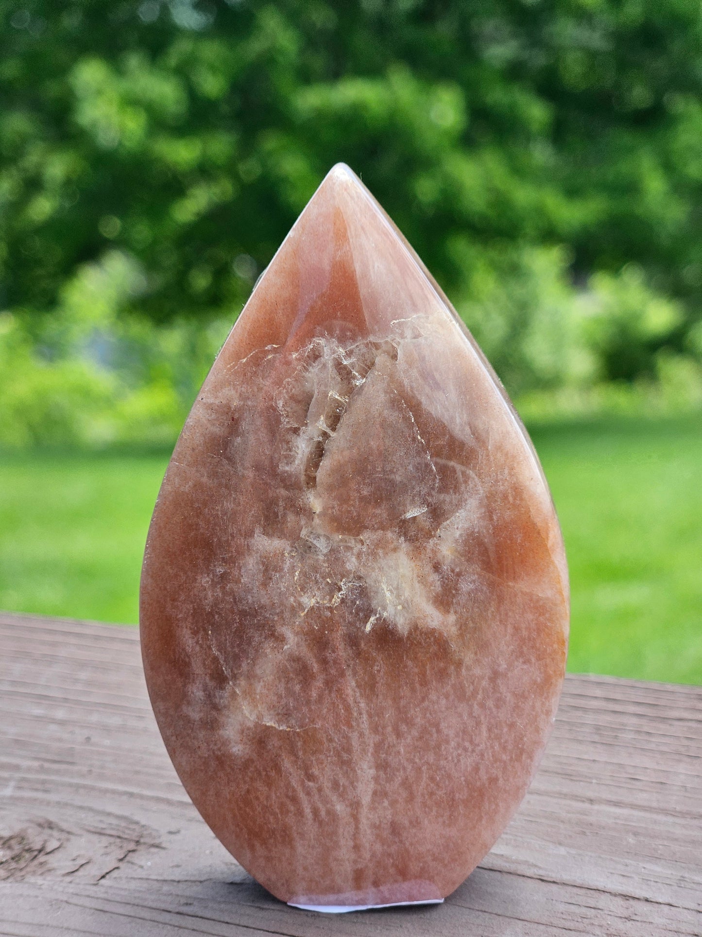 Peach Moonstone Teardrop
