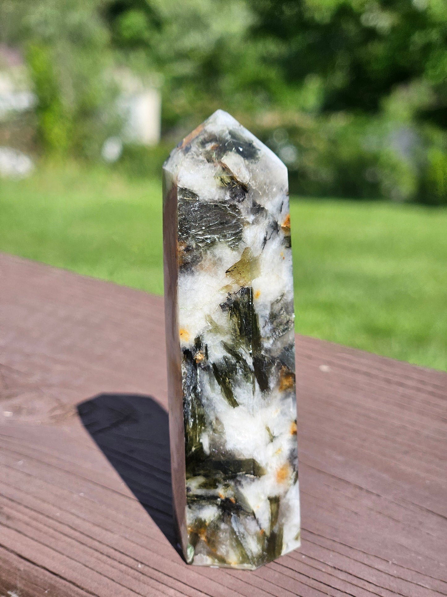 Green Lepidolite Mica Tower