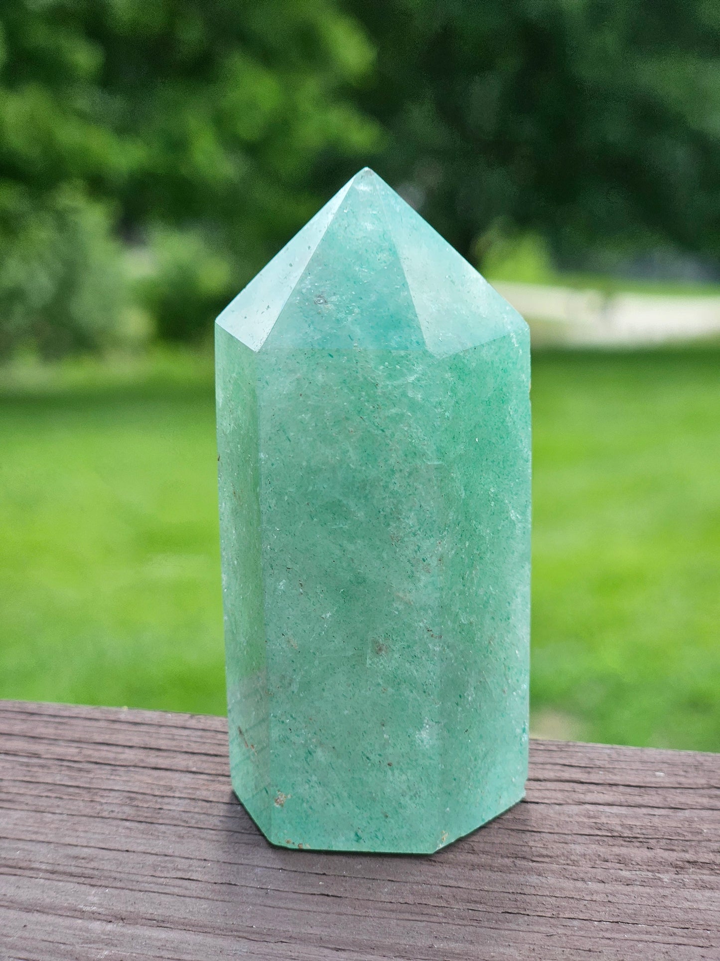 Green Strawberry Quartz Tower