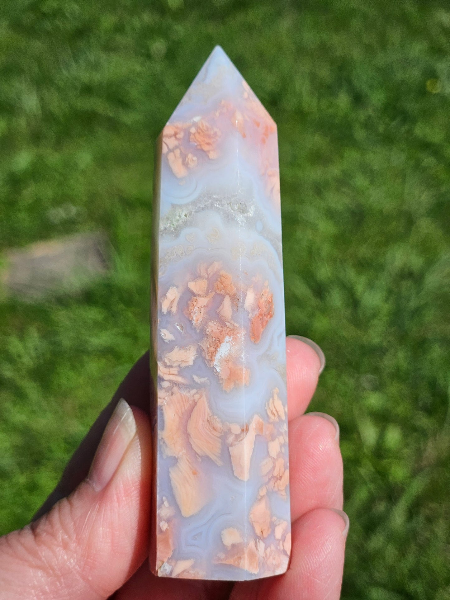 Cotton Candy Agate Tower