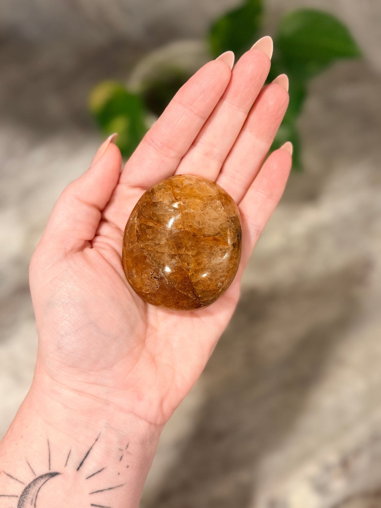 Golden Healer Palm Stone
