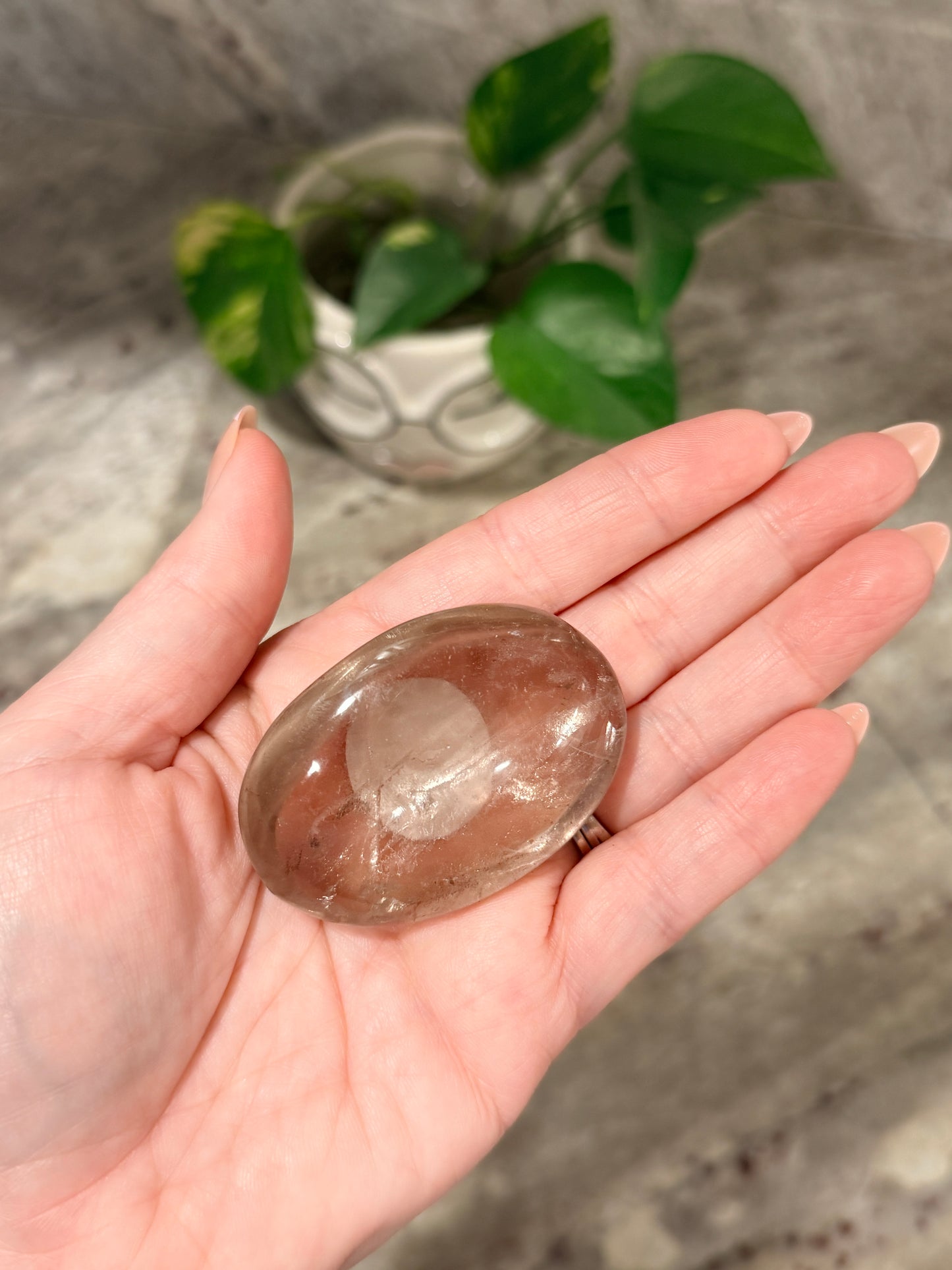 Smoky Quartz Palm Stone