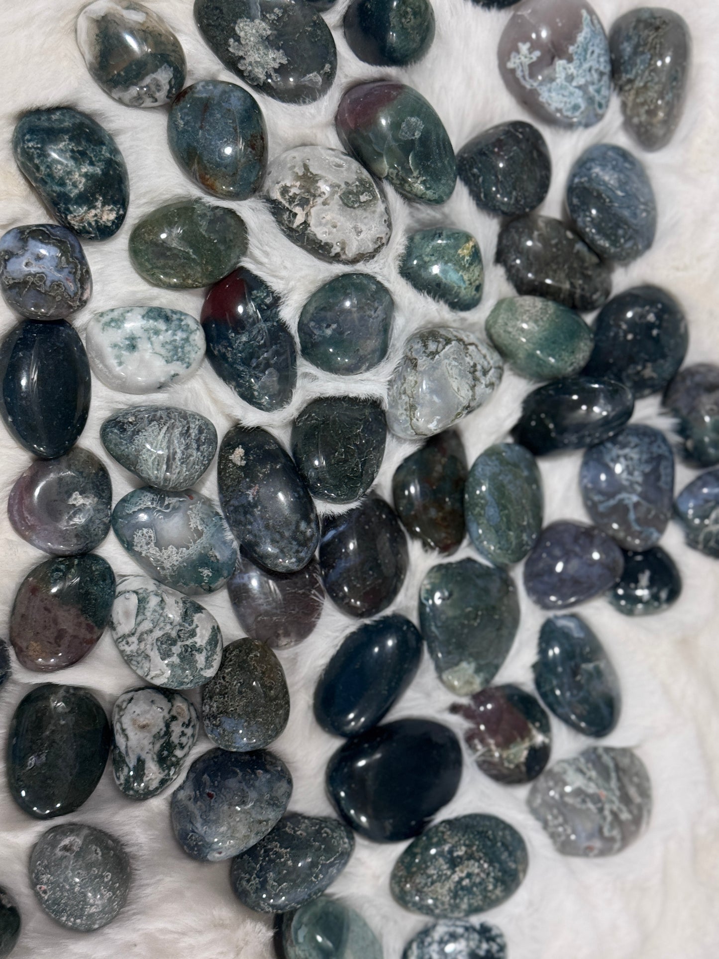 Moss Agate Tumbles