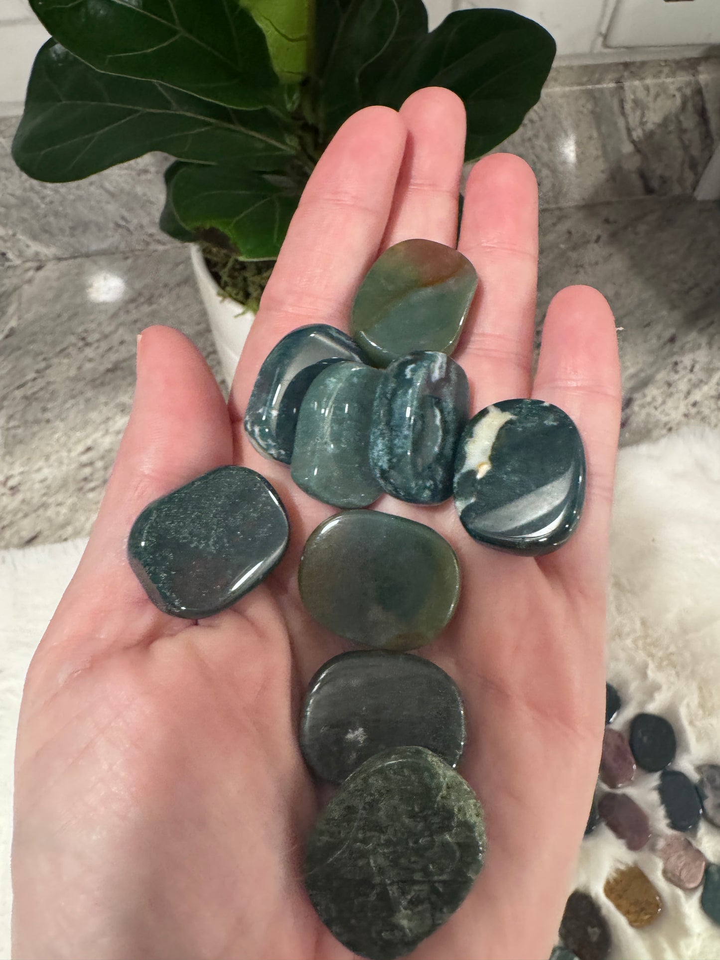 Ocean Jasper Mini Flat Stone