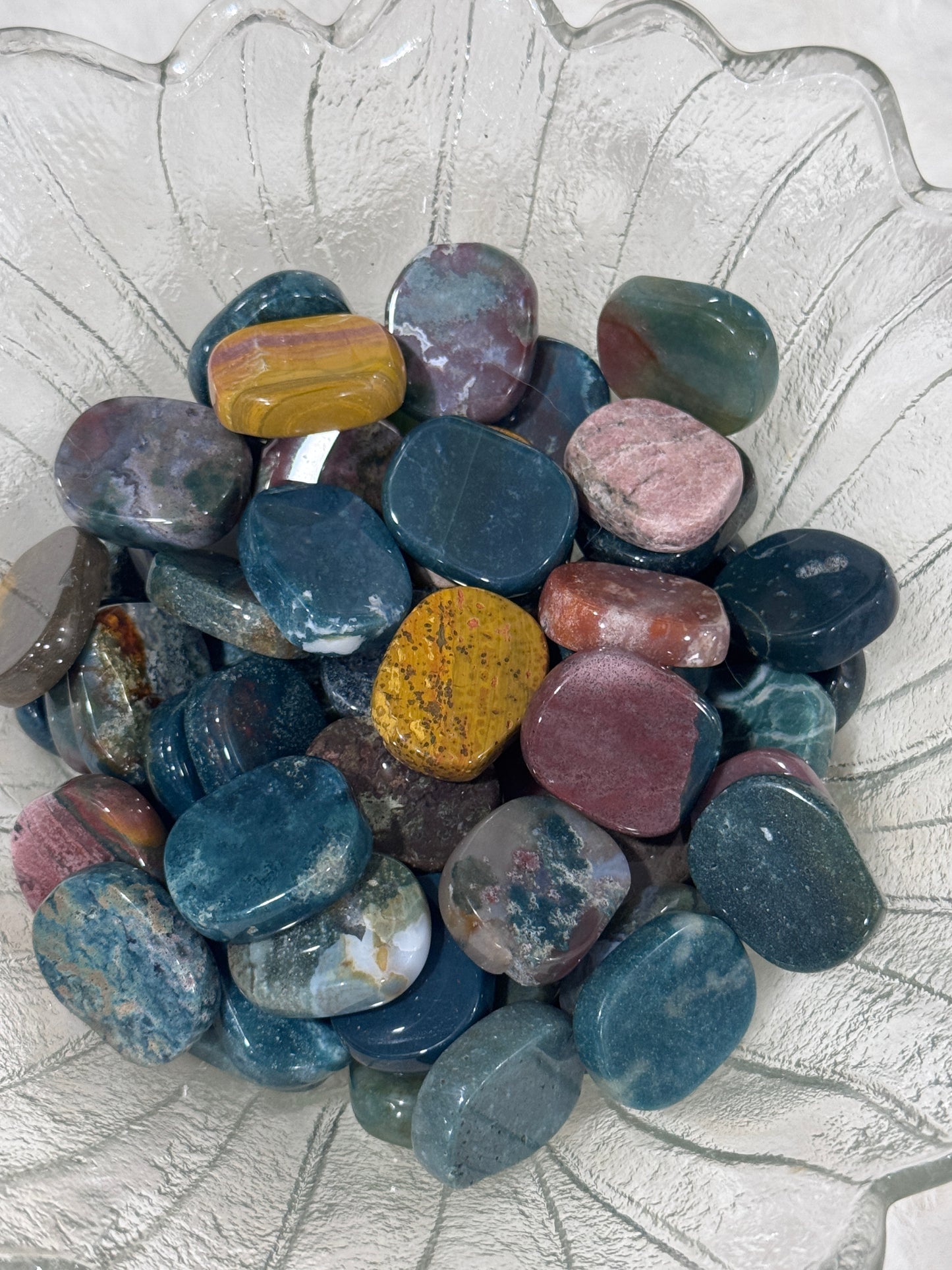 Ocean Jasper Mini Flat Stone