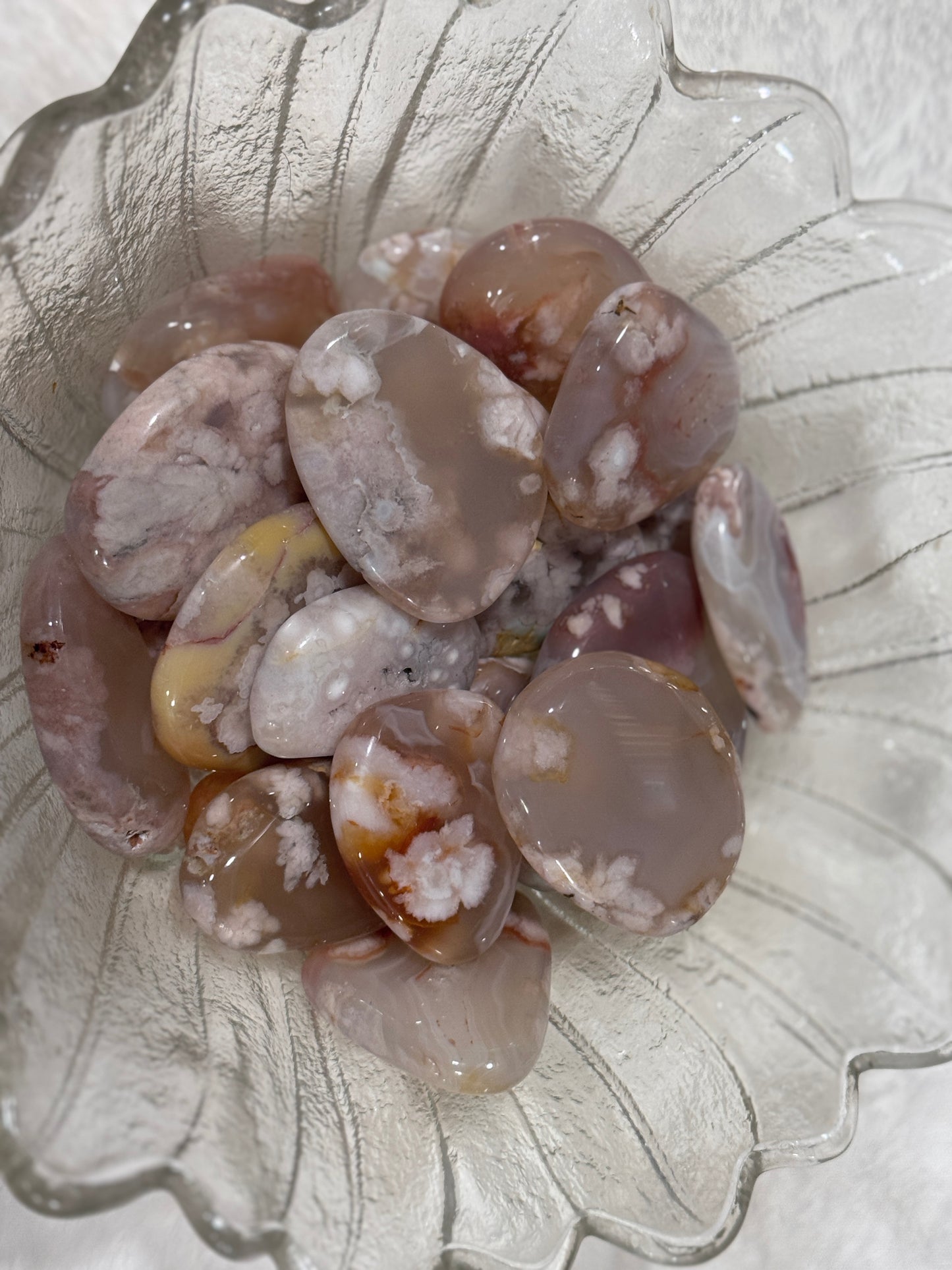 Flower Agate Flat Stone