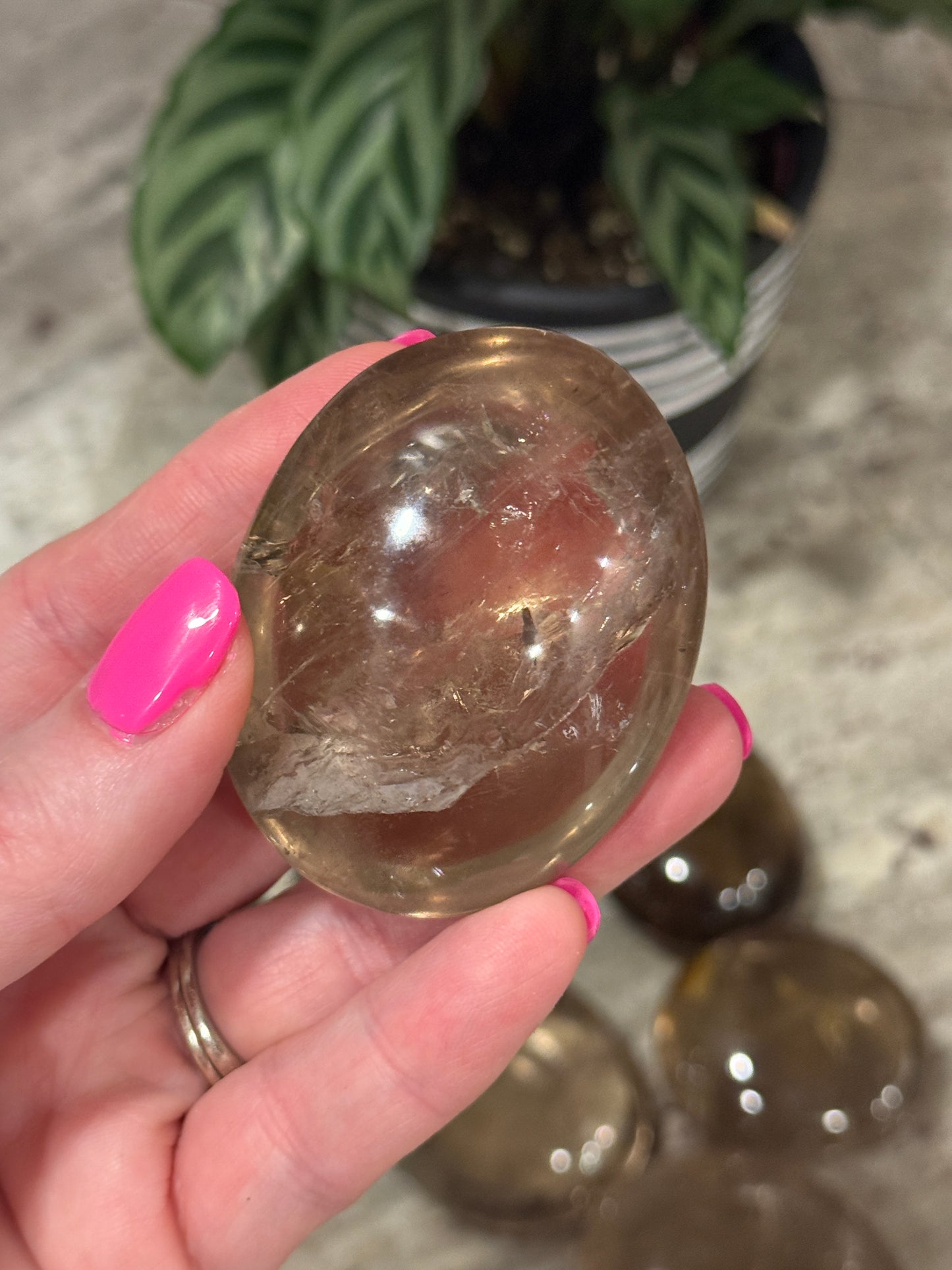Smoky Quartz Palm Stones