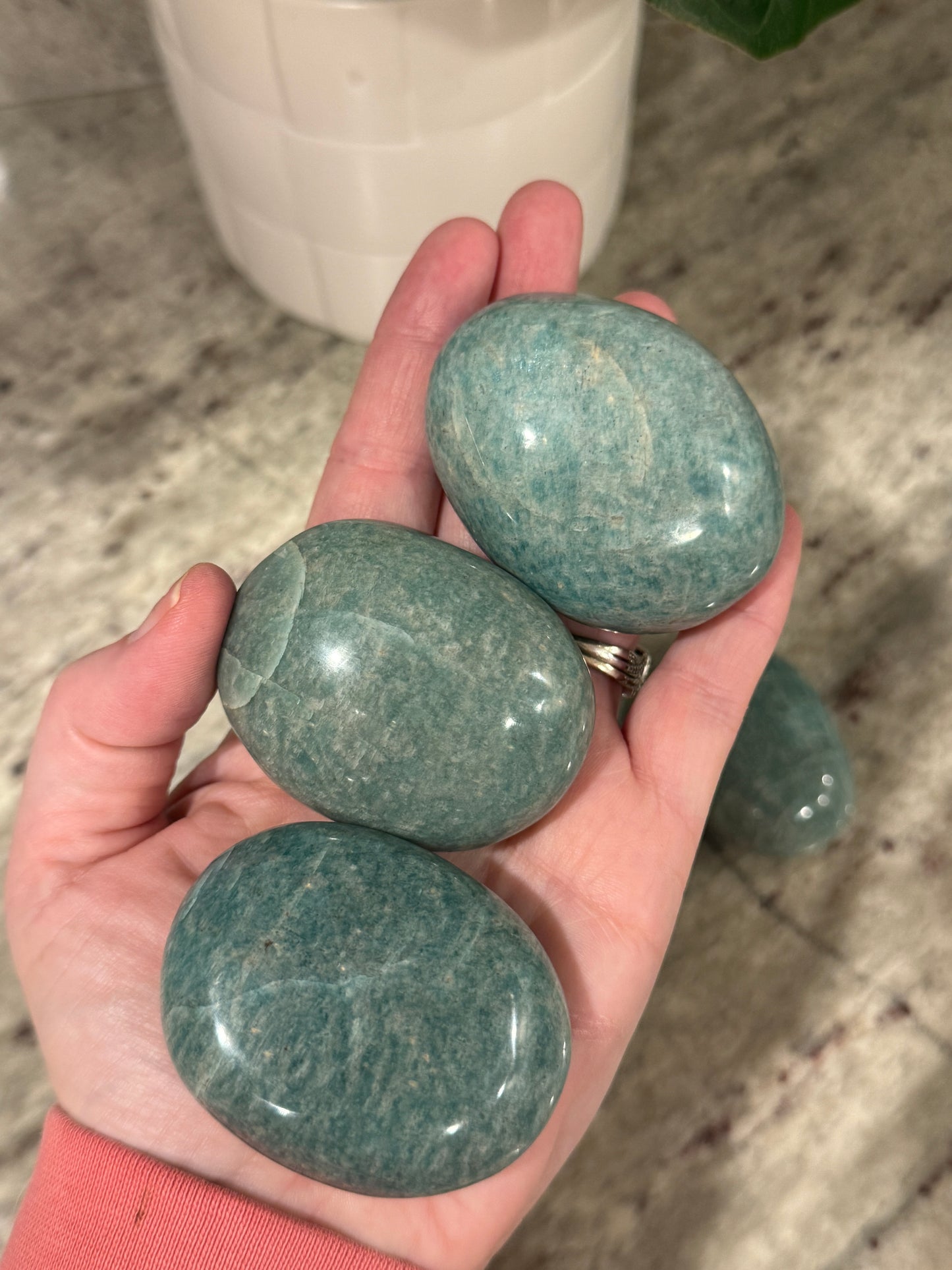 Amazonite Palm Stone