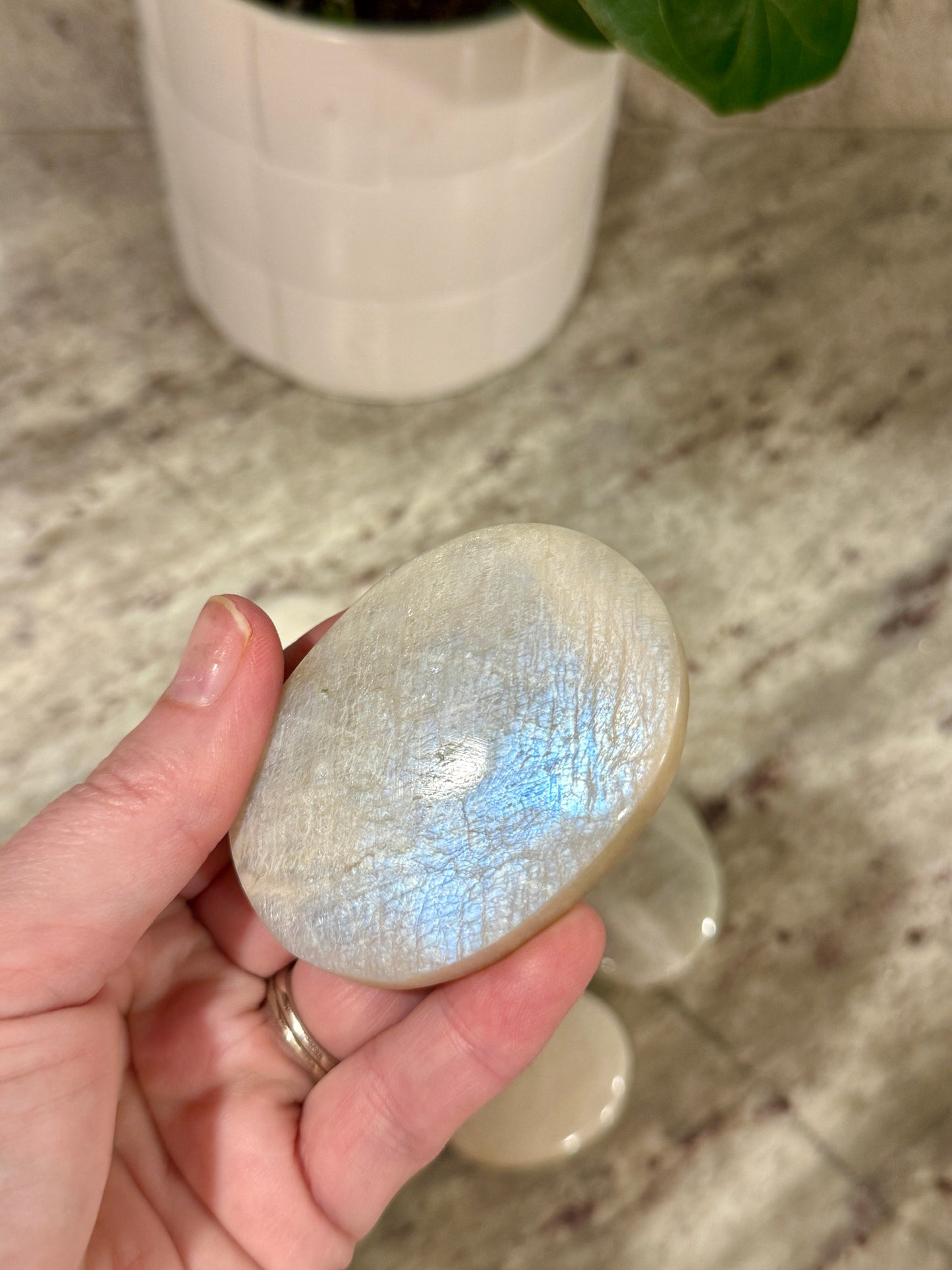 Moonstone Palm Stone