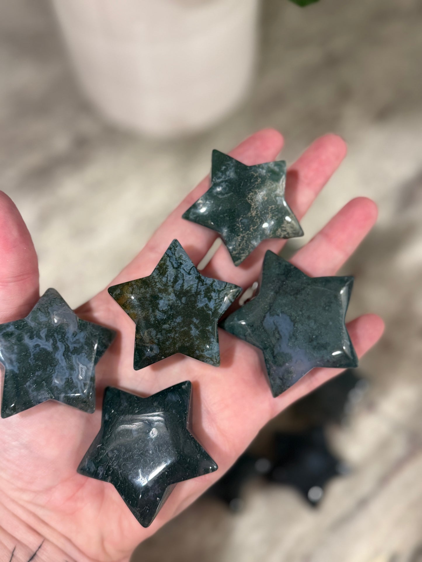 Moss Agate Stars