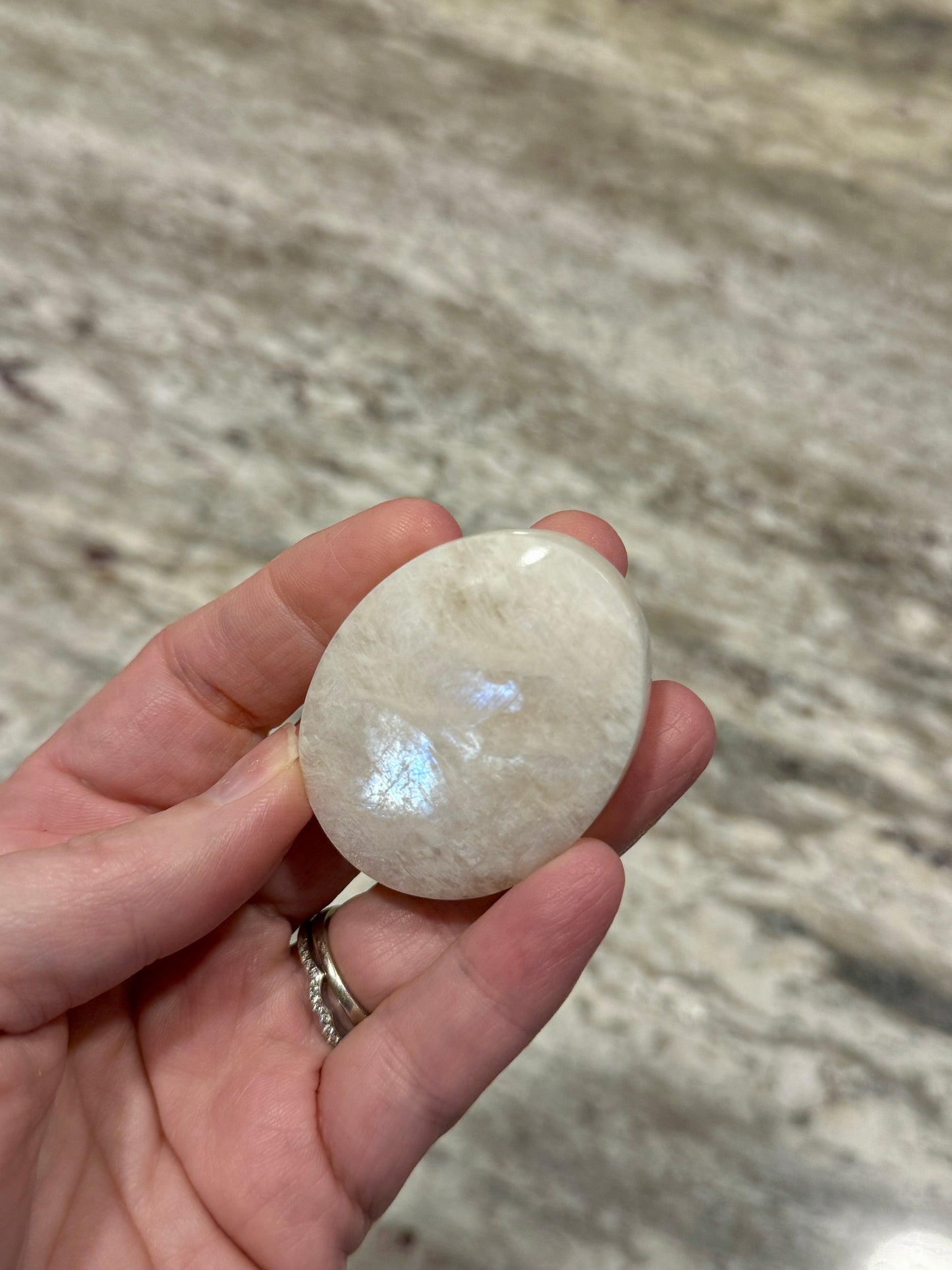 Moonstone Palm Stone