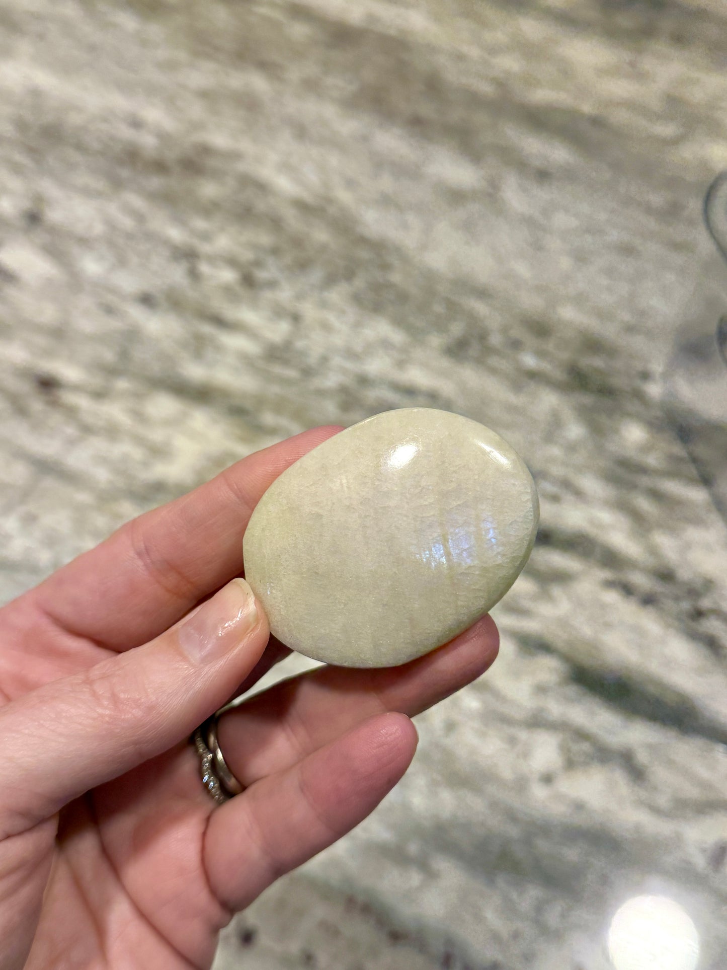 Moonstone Palm Stone