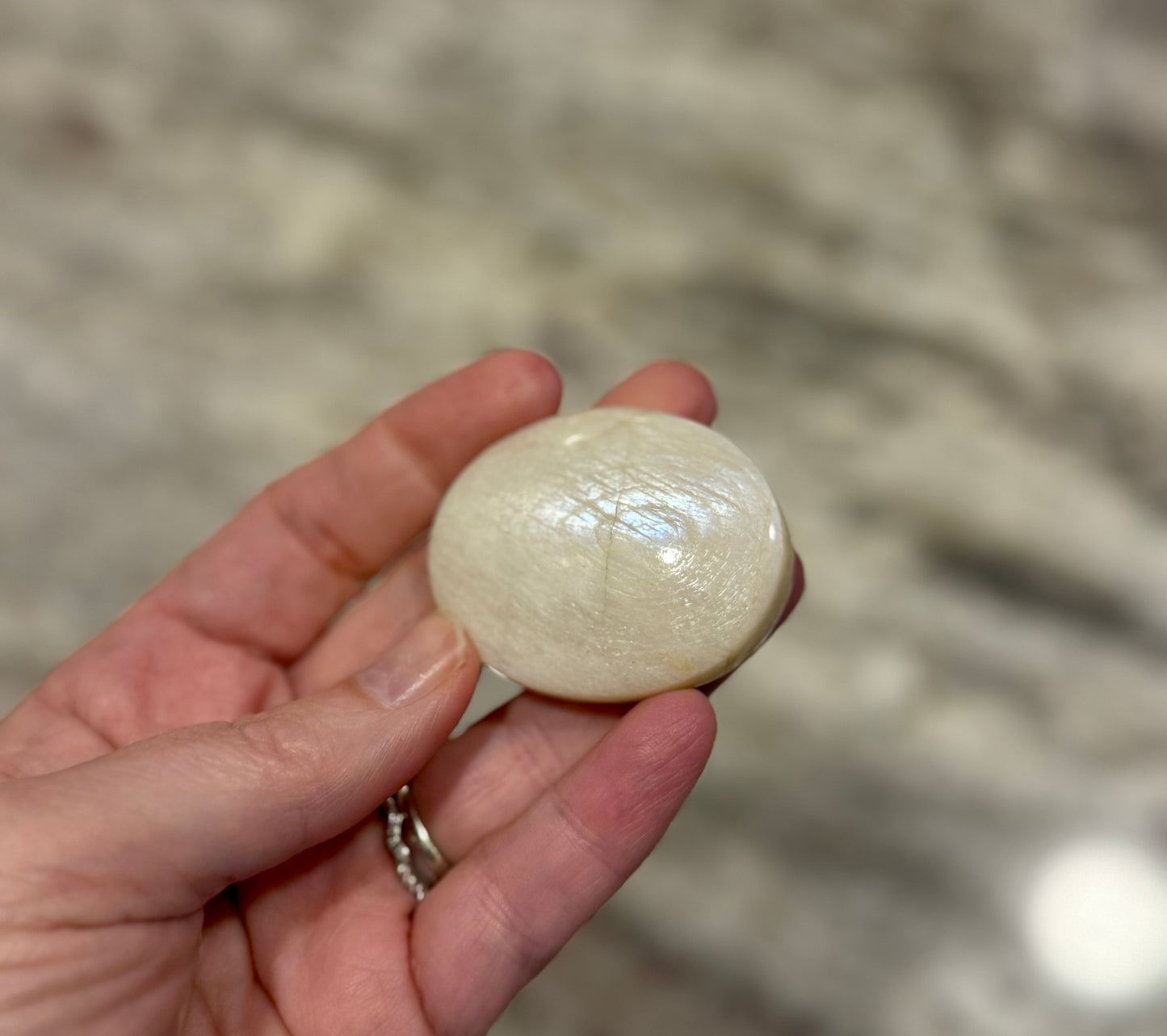 Moonstone Palm Stone
