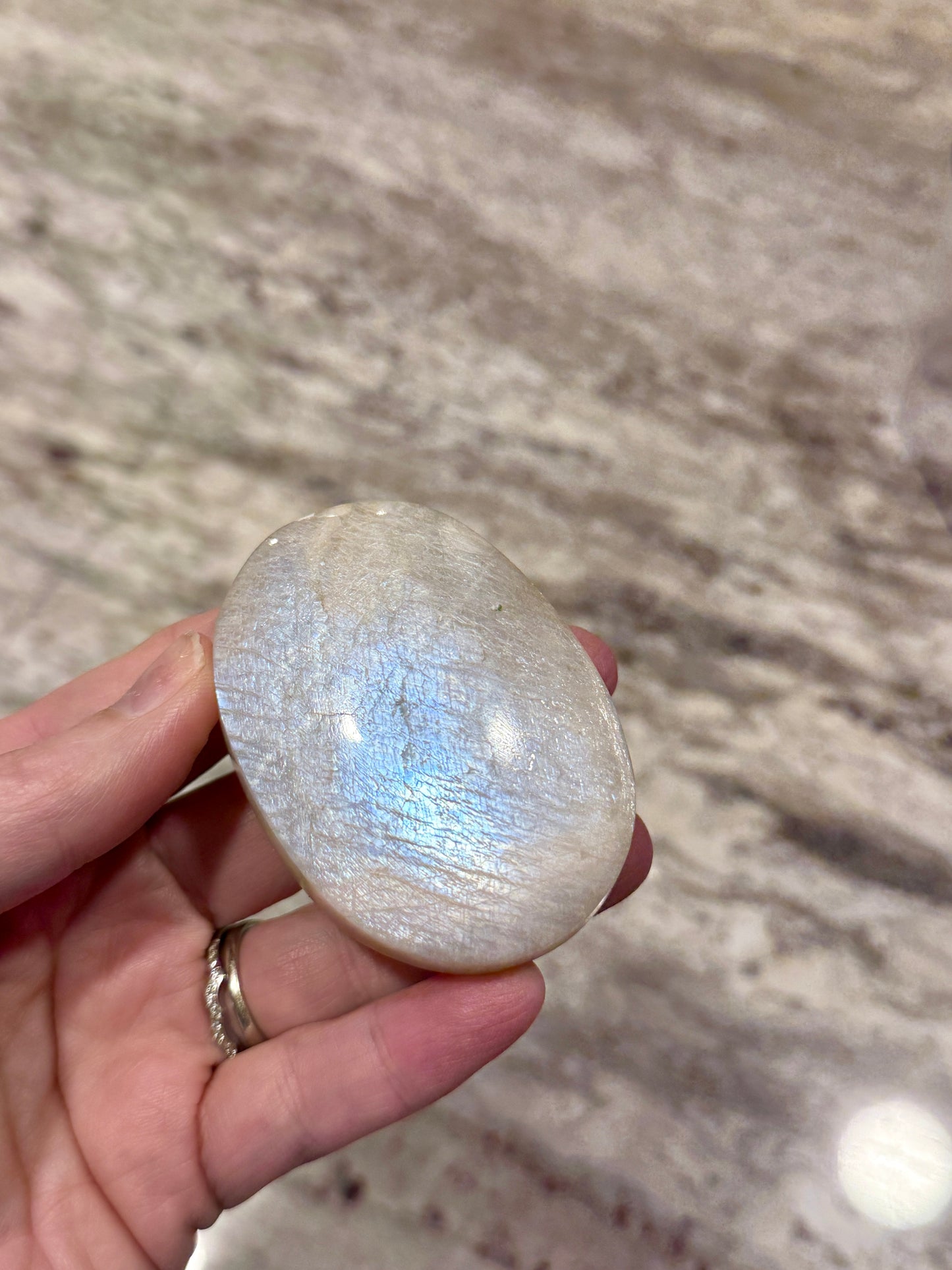 Moonstone Palm Stone