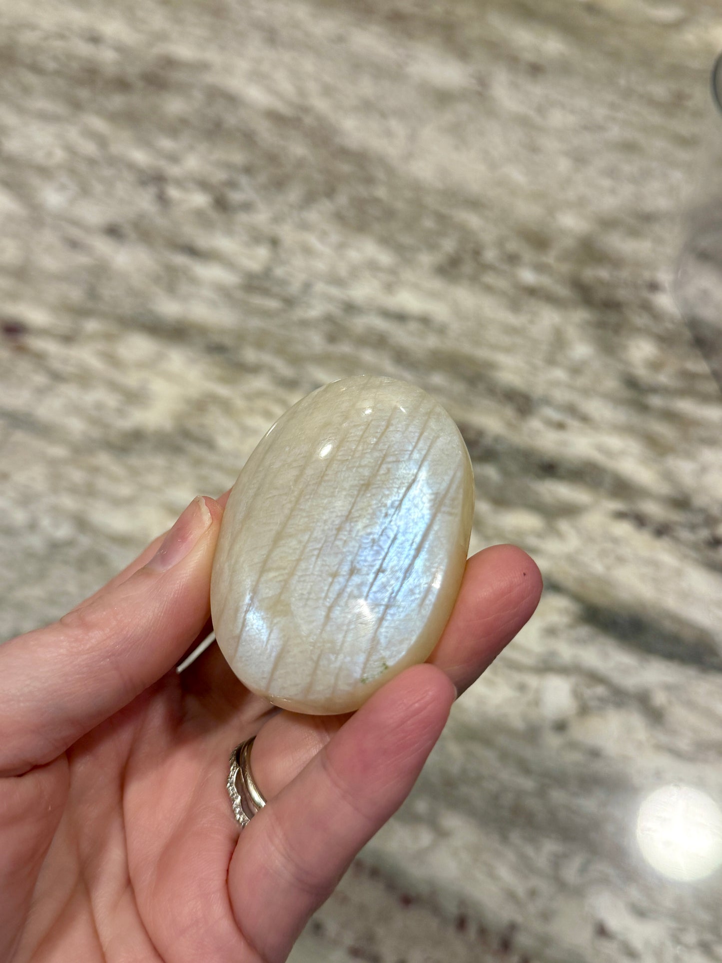 Moonstone Palm Stone