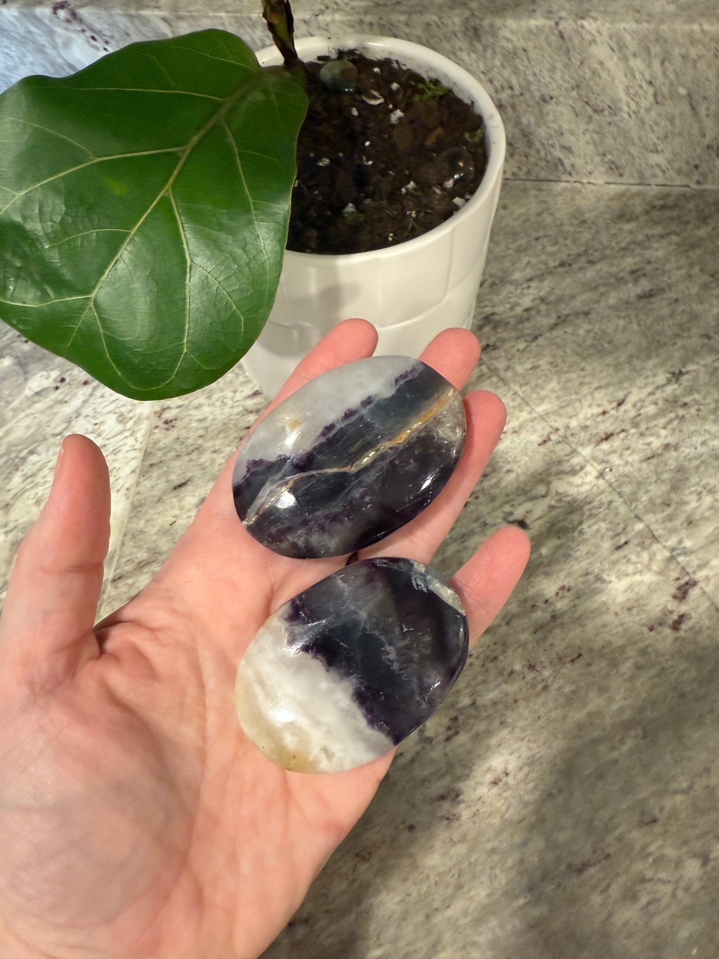 Rainbow Flourite Palmstone