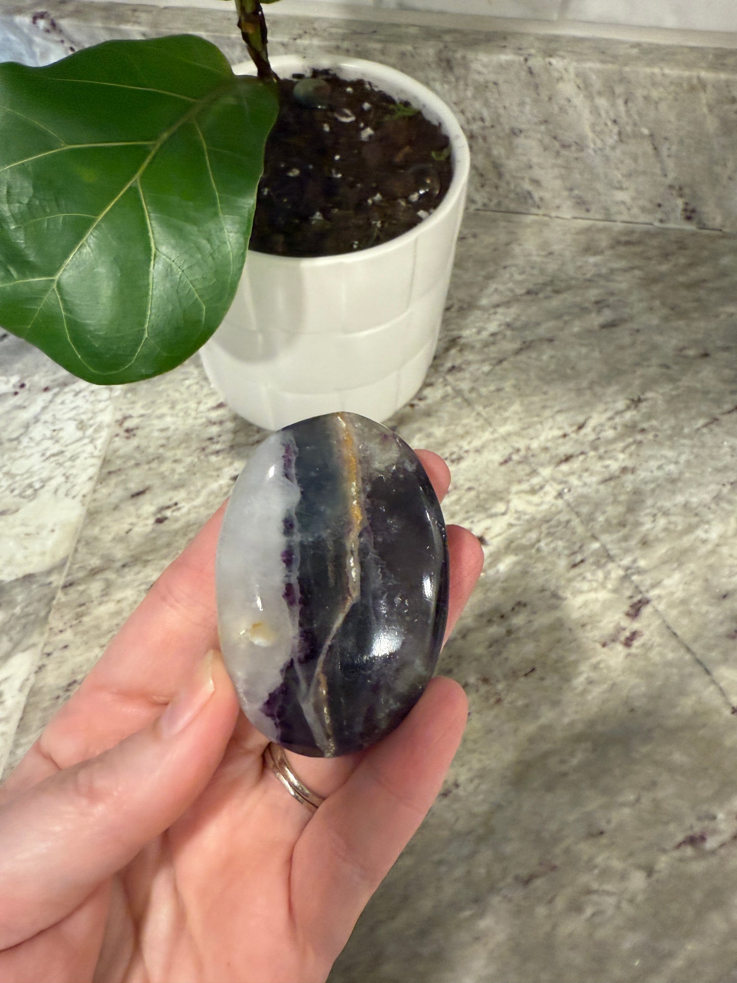 Rainbow Flourite Palmstone