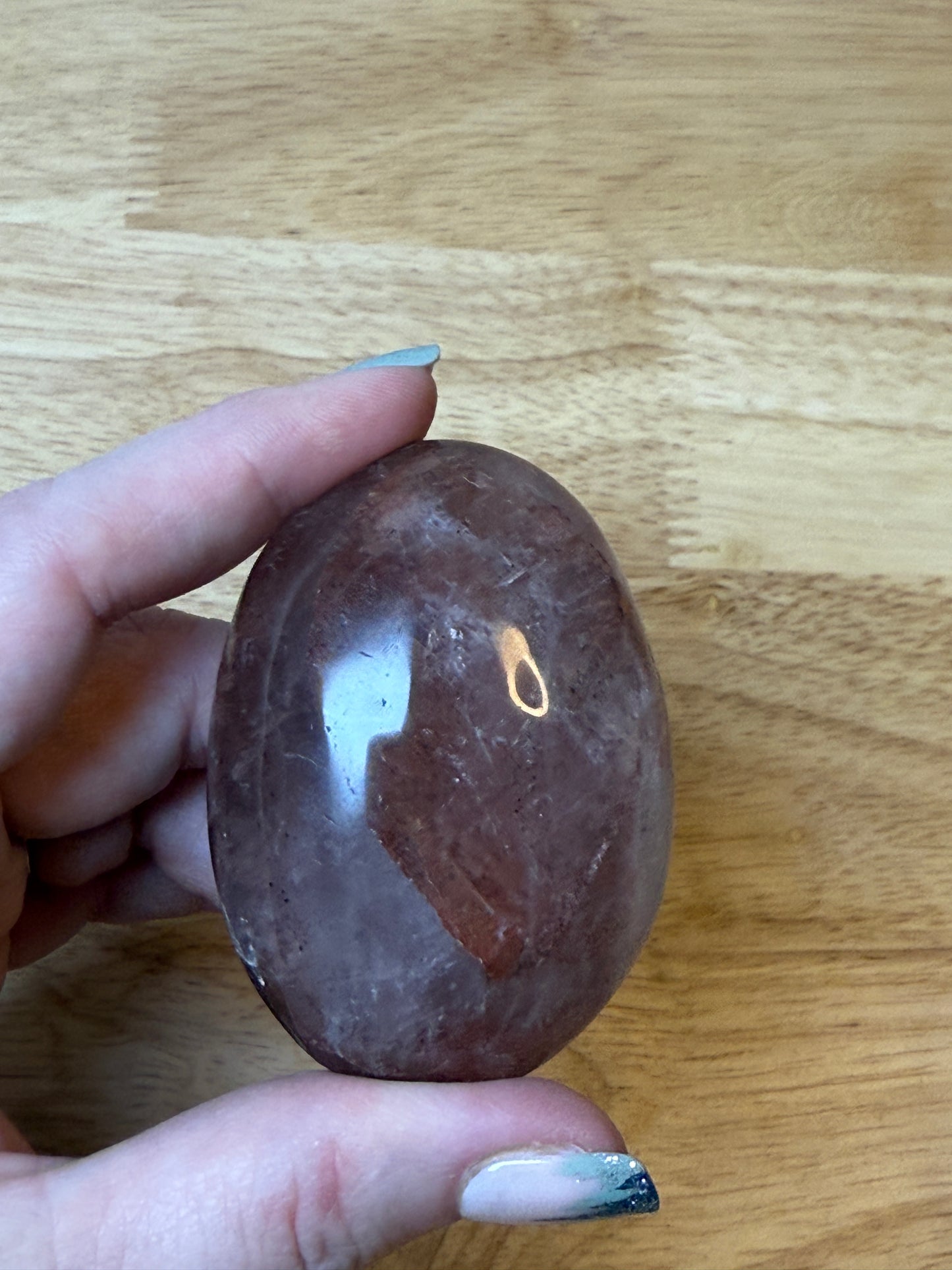 Fire Quartz Palm Stone