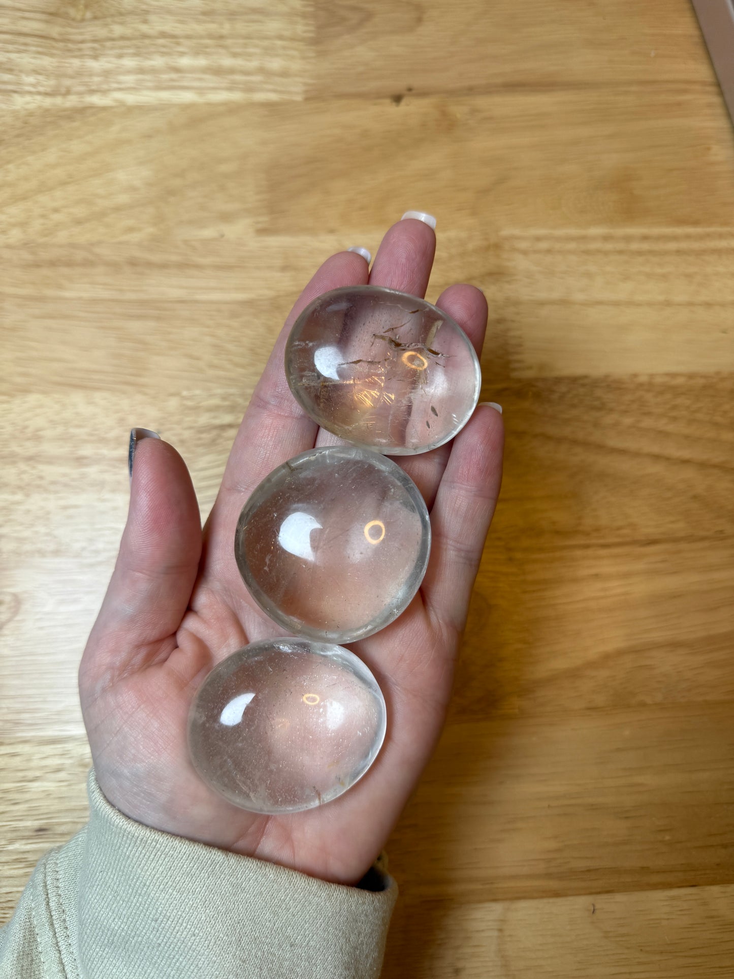 Clear Quartz Palm Stone