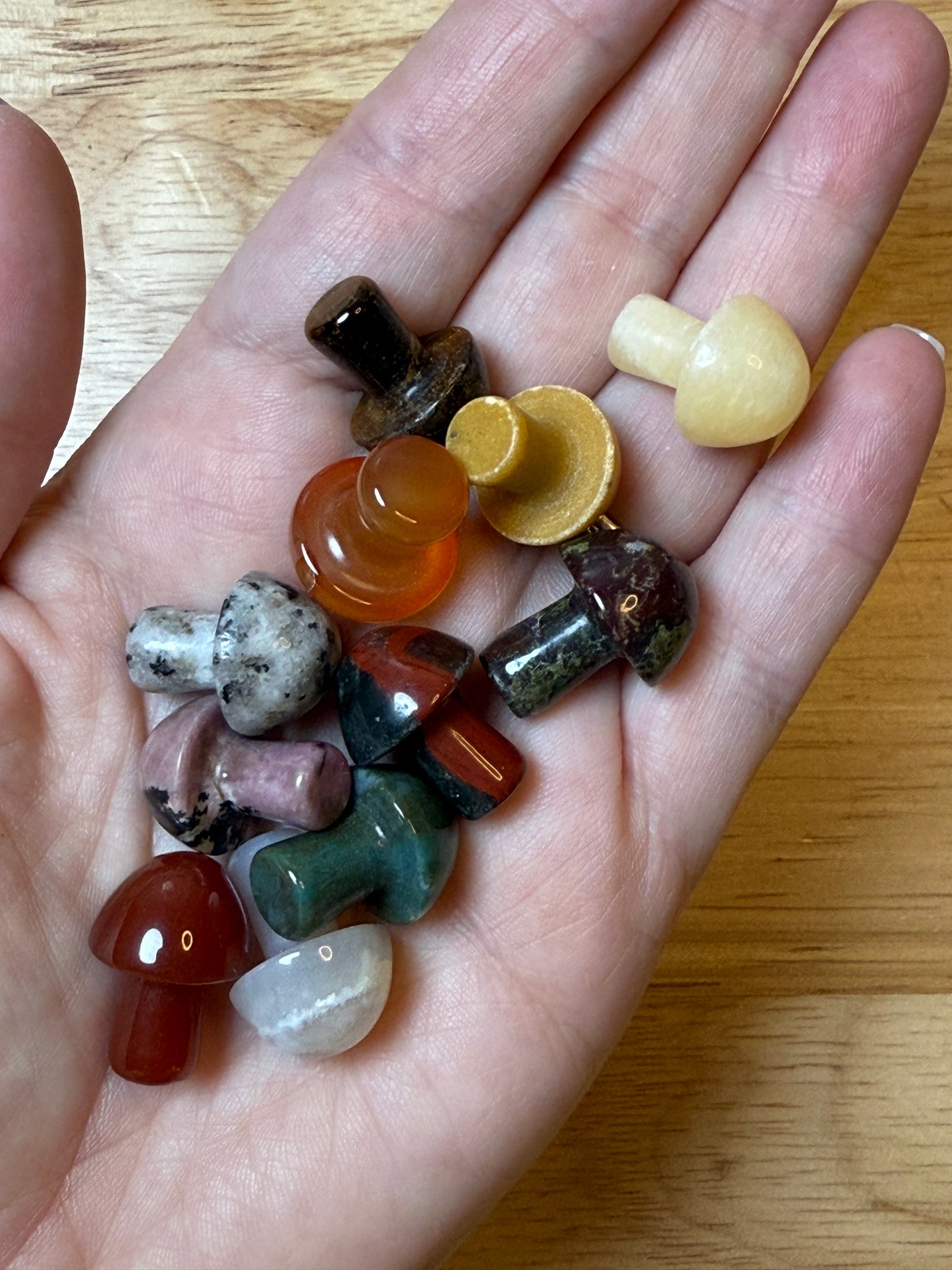 MINI Gemstone Mushroom Pocket Stone: Mix
