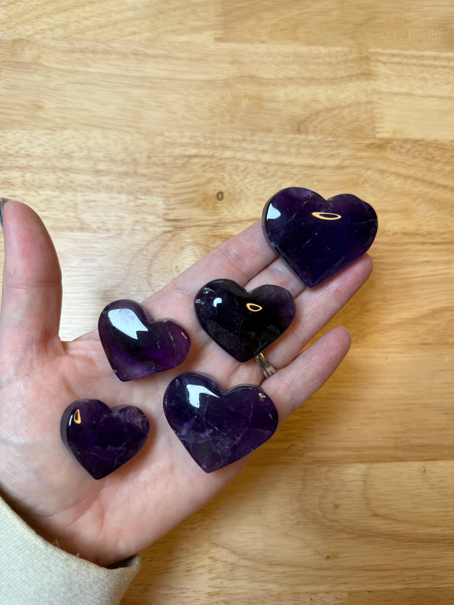 Amethyst Mini Puffy Hearts