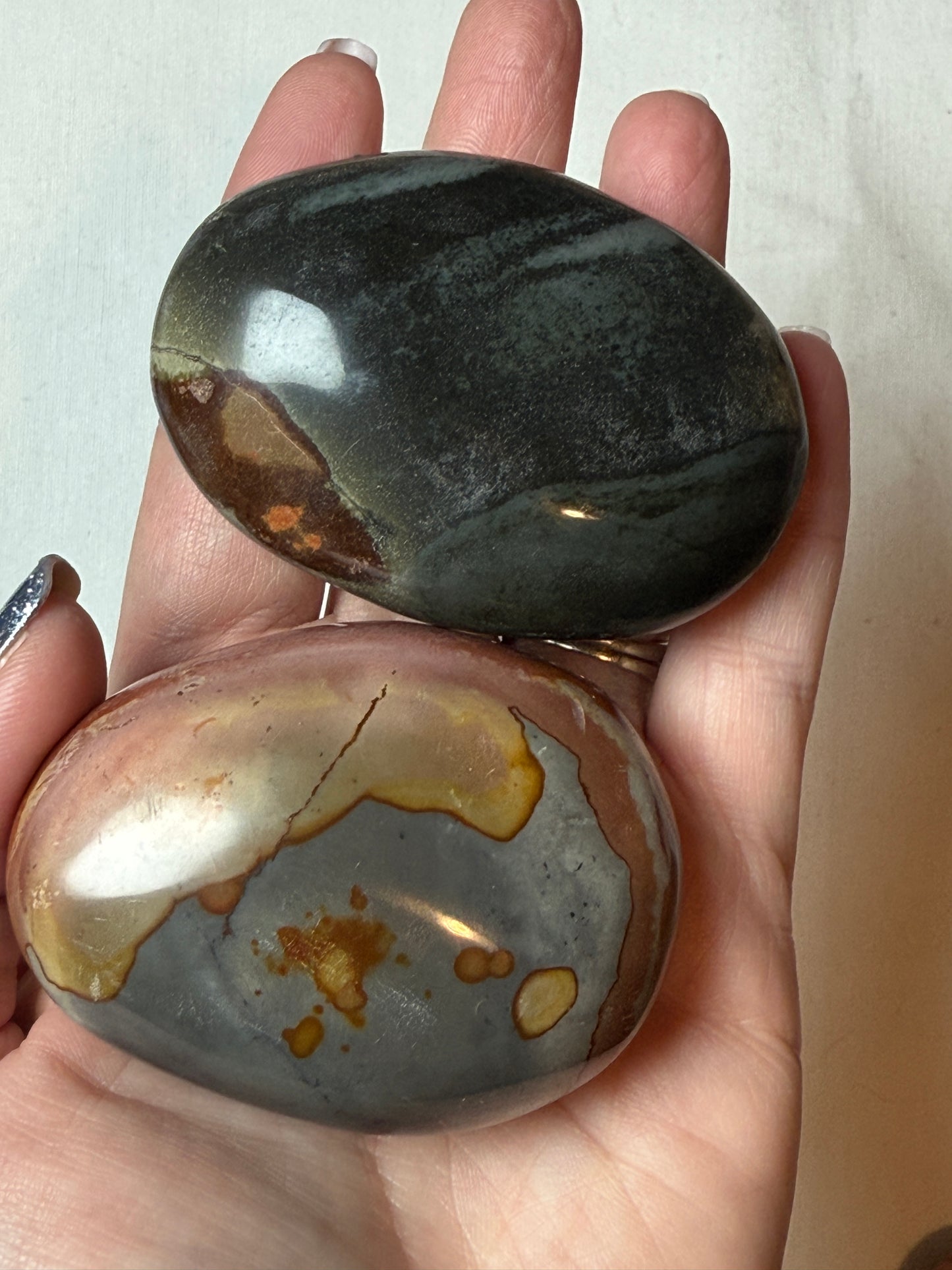 Polychrome Jasper Palm Stone
