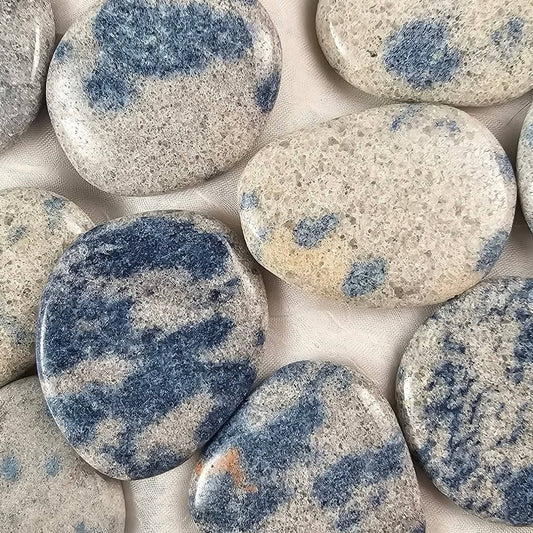 Apatite in Cleavelandite Flat Mini Palm Stone