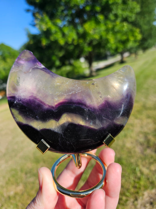 Purple Fluorite Moon