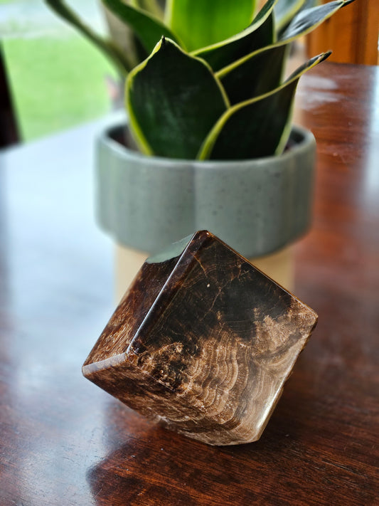 Chocolate Calcite Cube