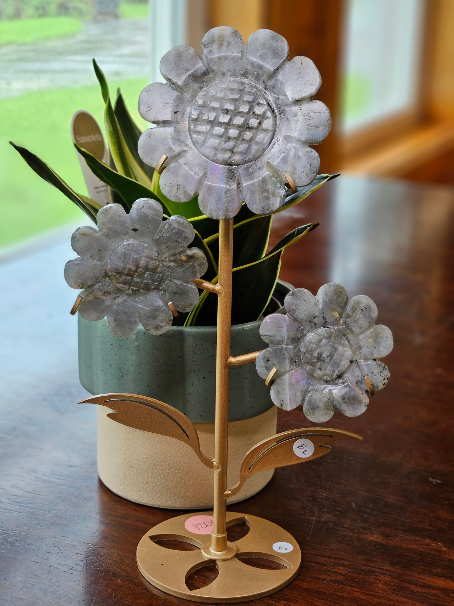 Labradorite Flower Stand