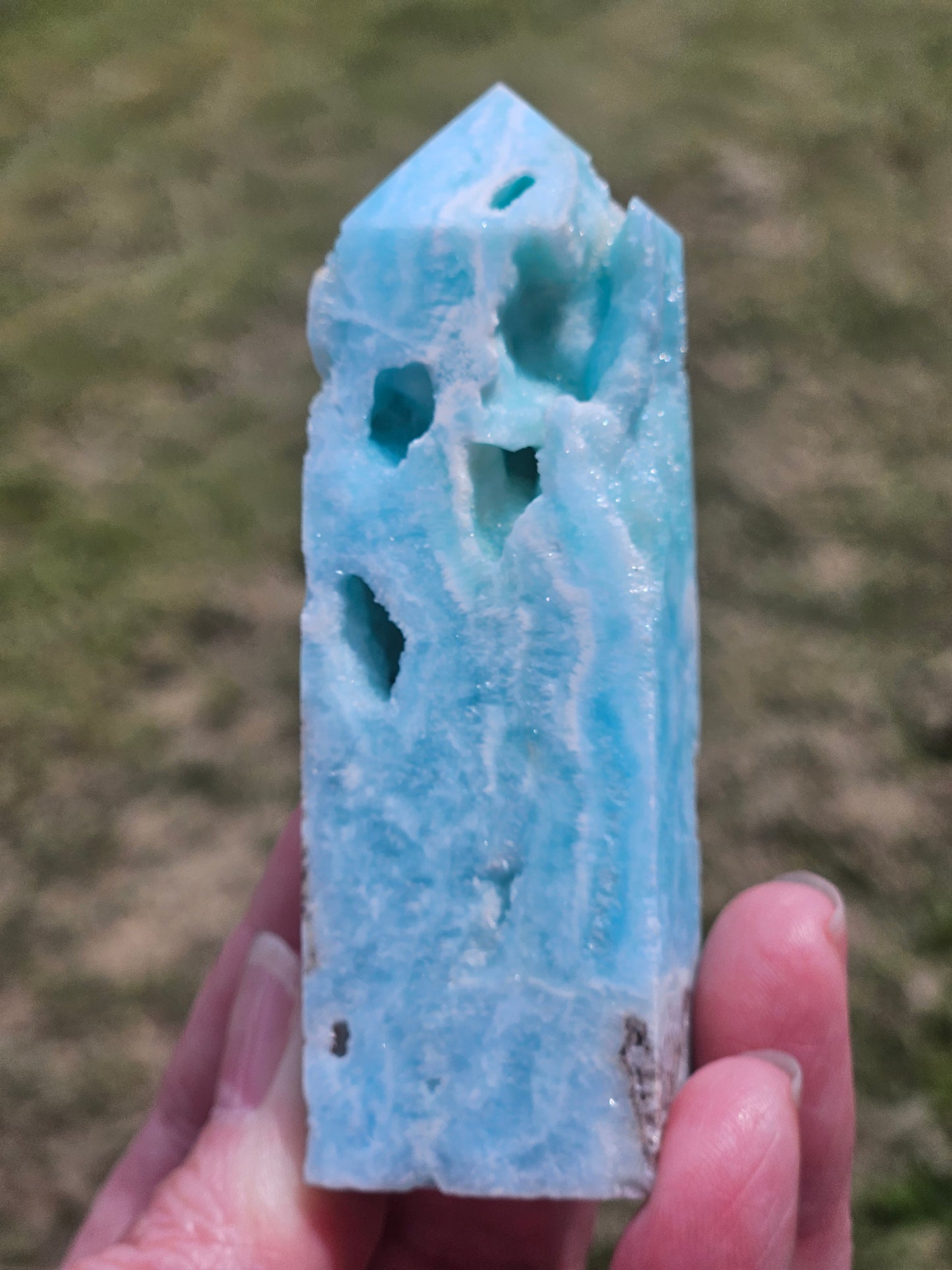 Blue Aragonite Tower