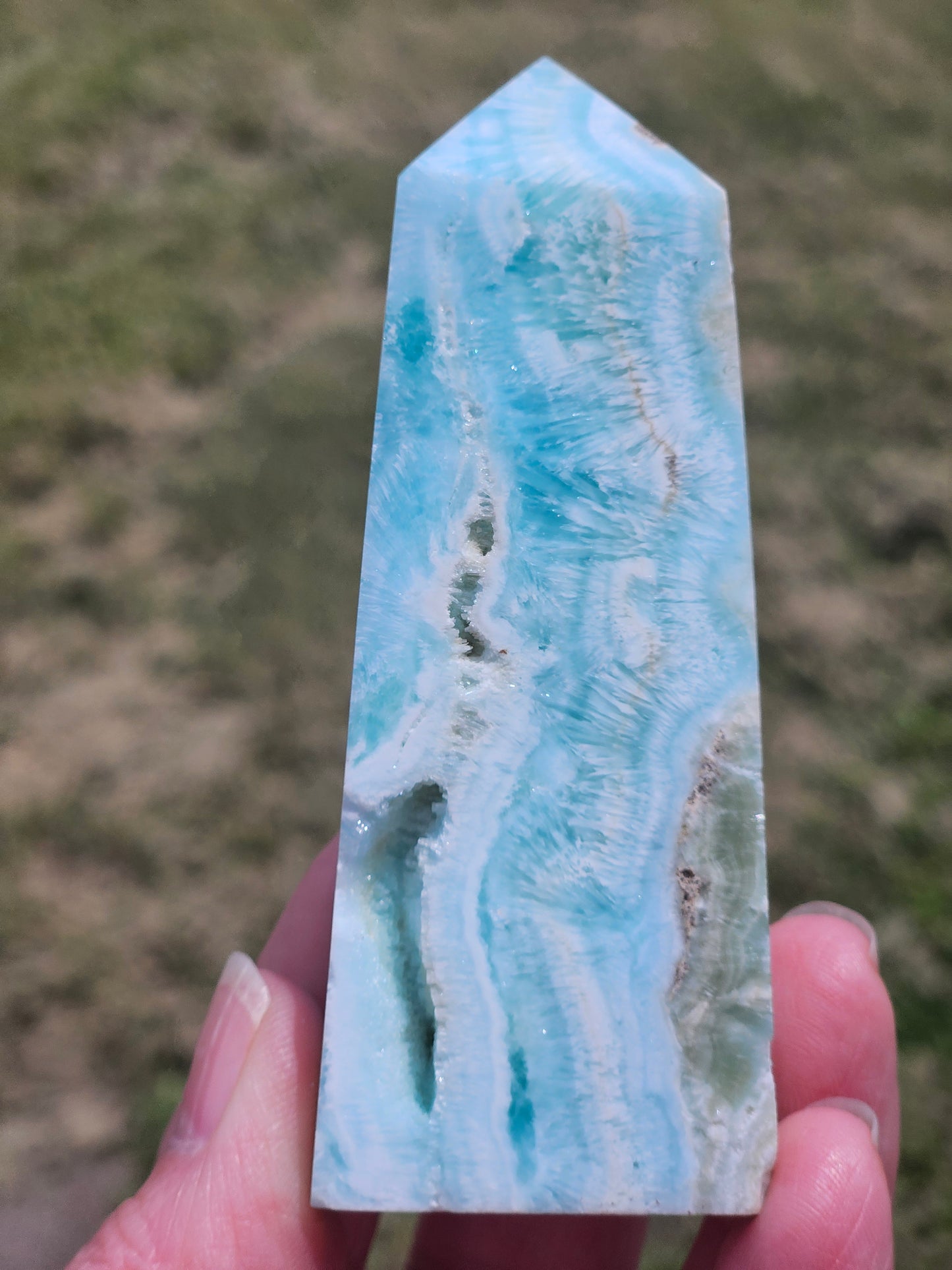 Blue Aragonite Tower