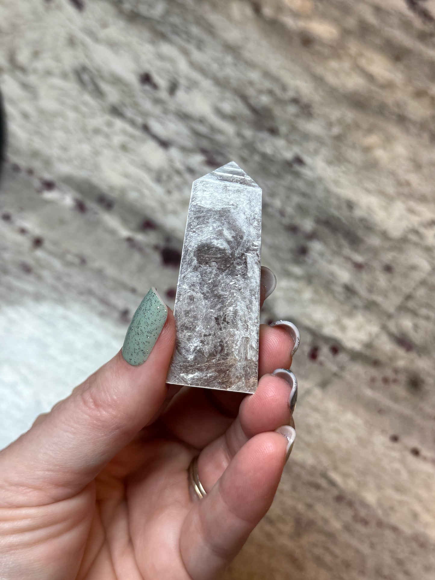 Lepidolite Purple Mica Obelisk Tower Point