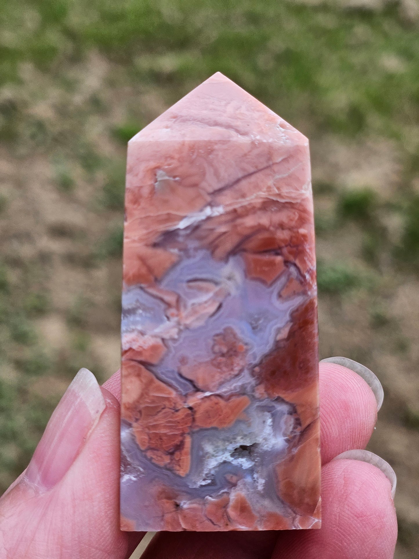 Cotton Candy Agate Tower