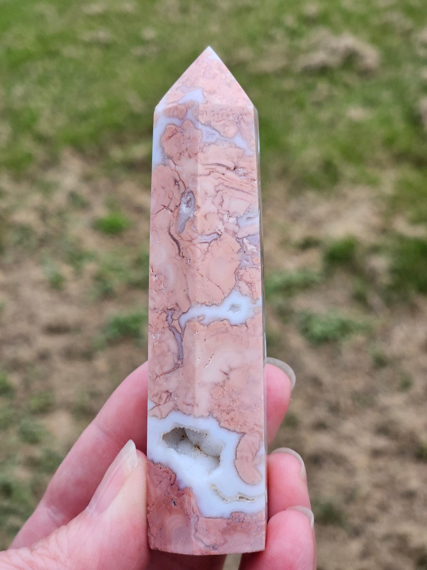 Cotton Candy Agate Tower