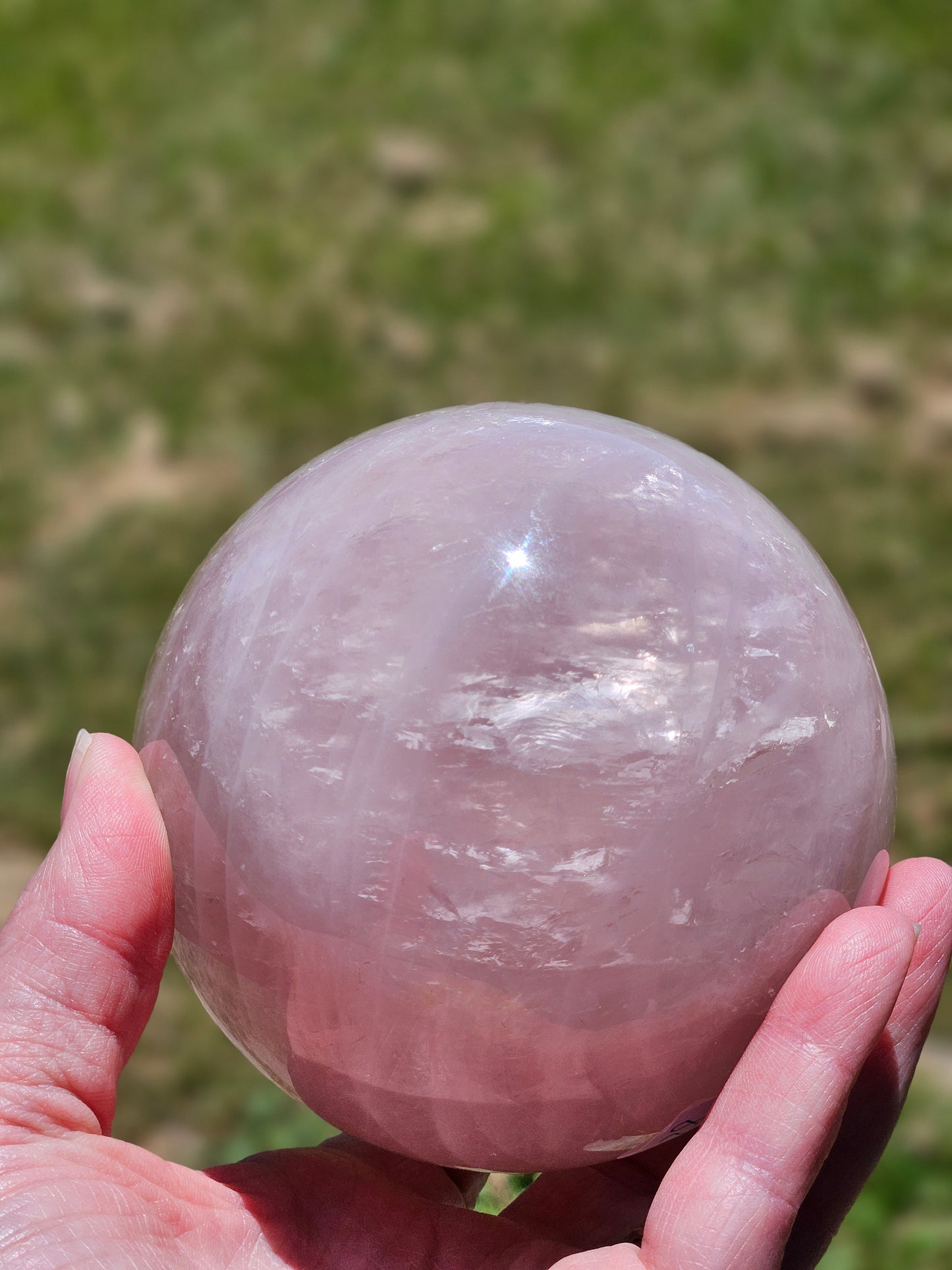 Star Rose Quartz Sphere