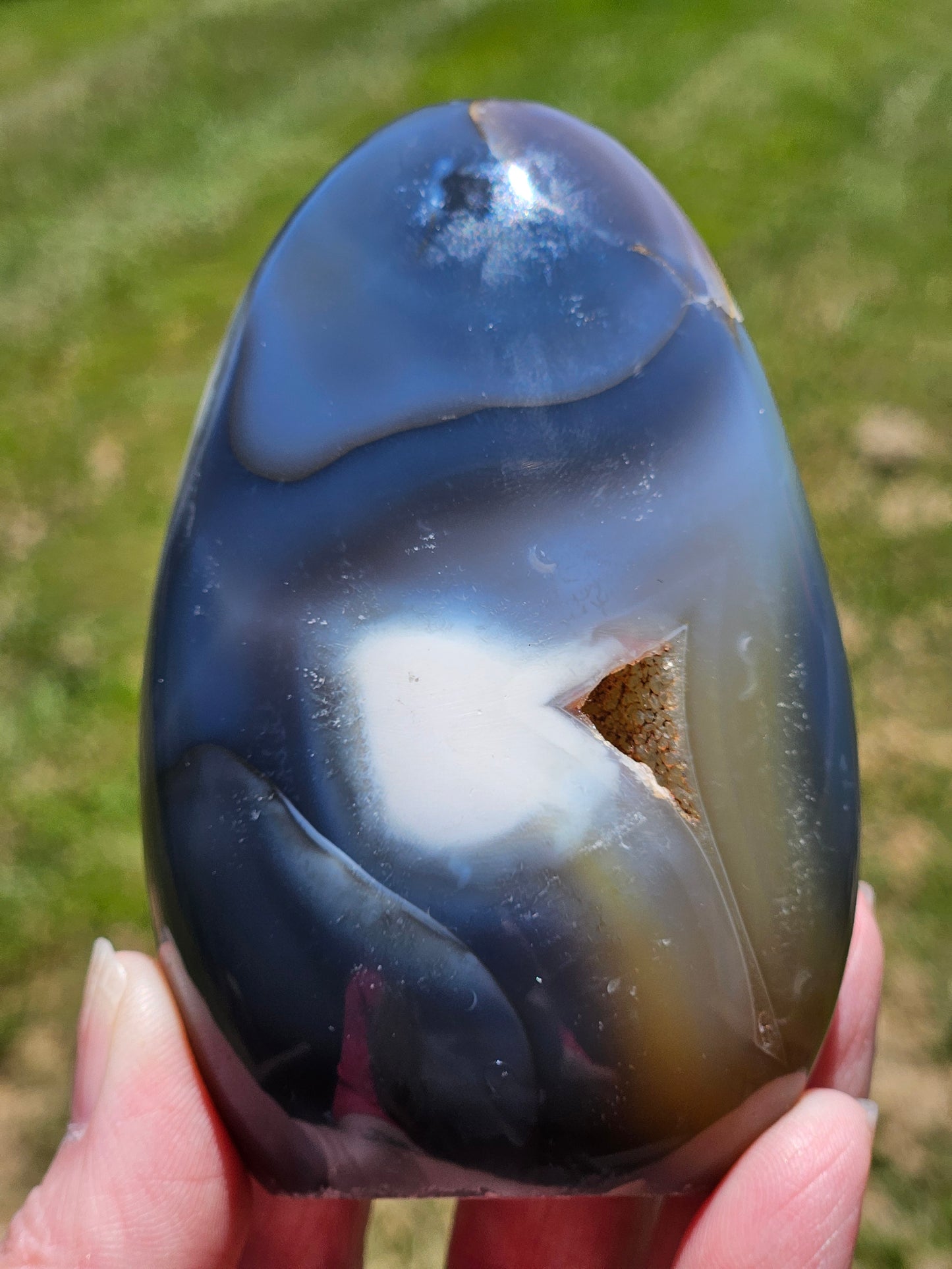 Orca and Banded Agate Free-Form