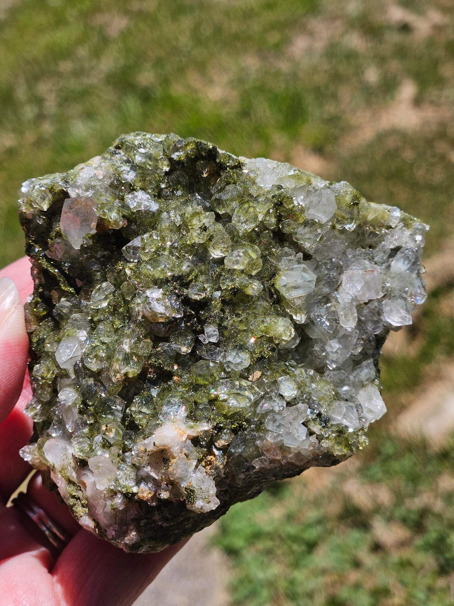 Epidote in Quartz