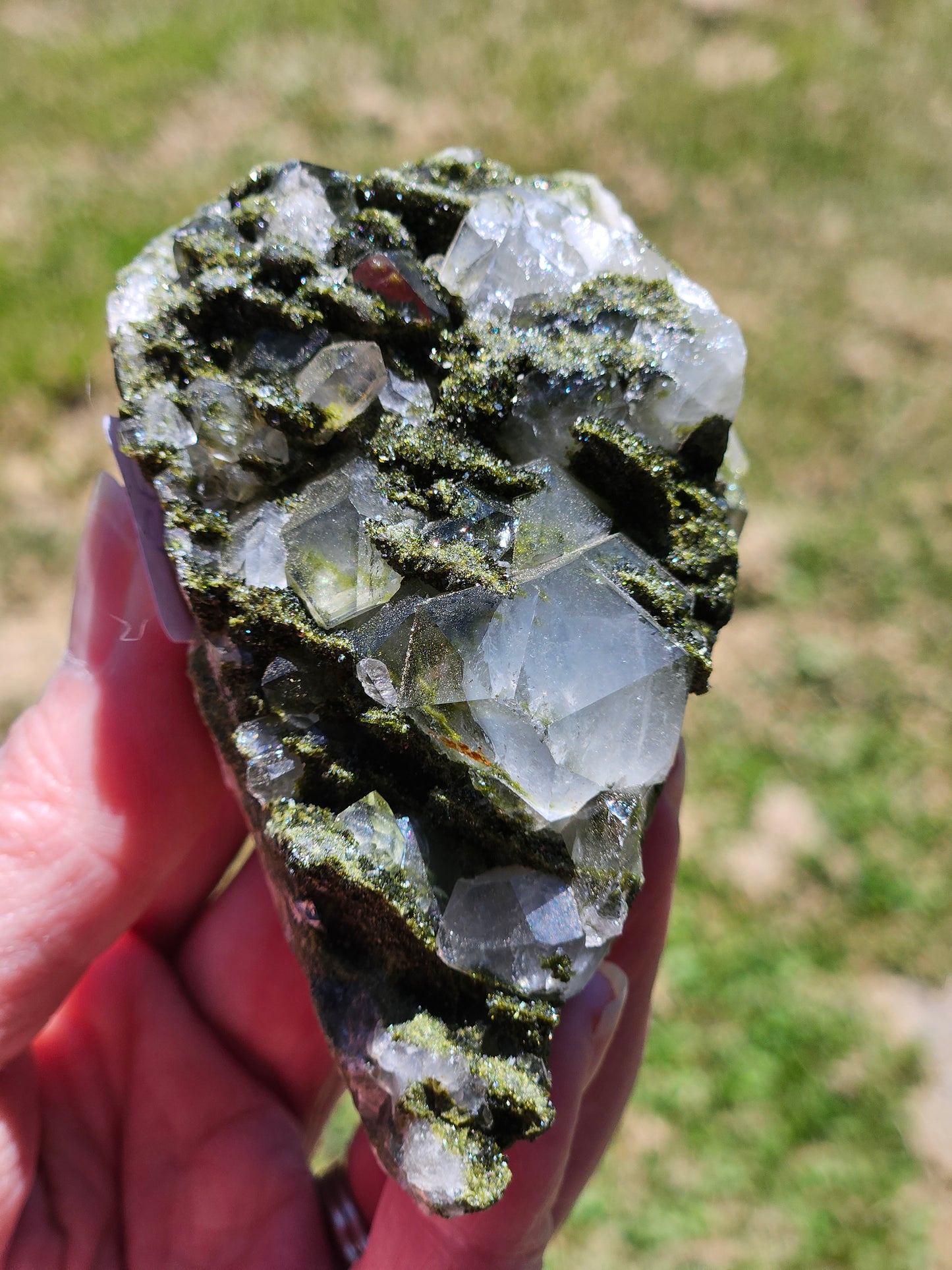 Epidote in Quartz