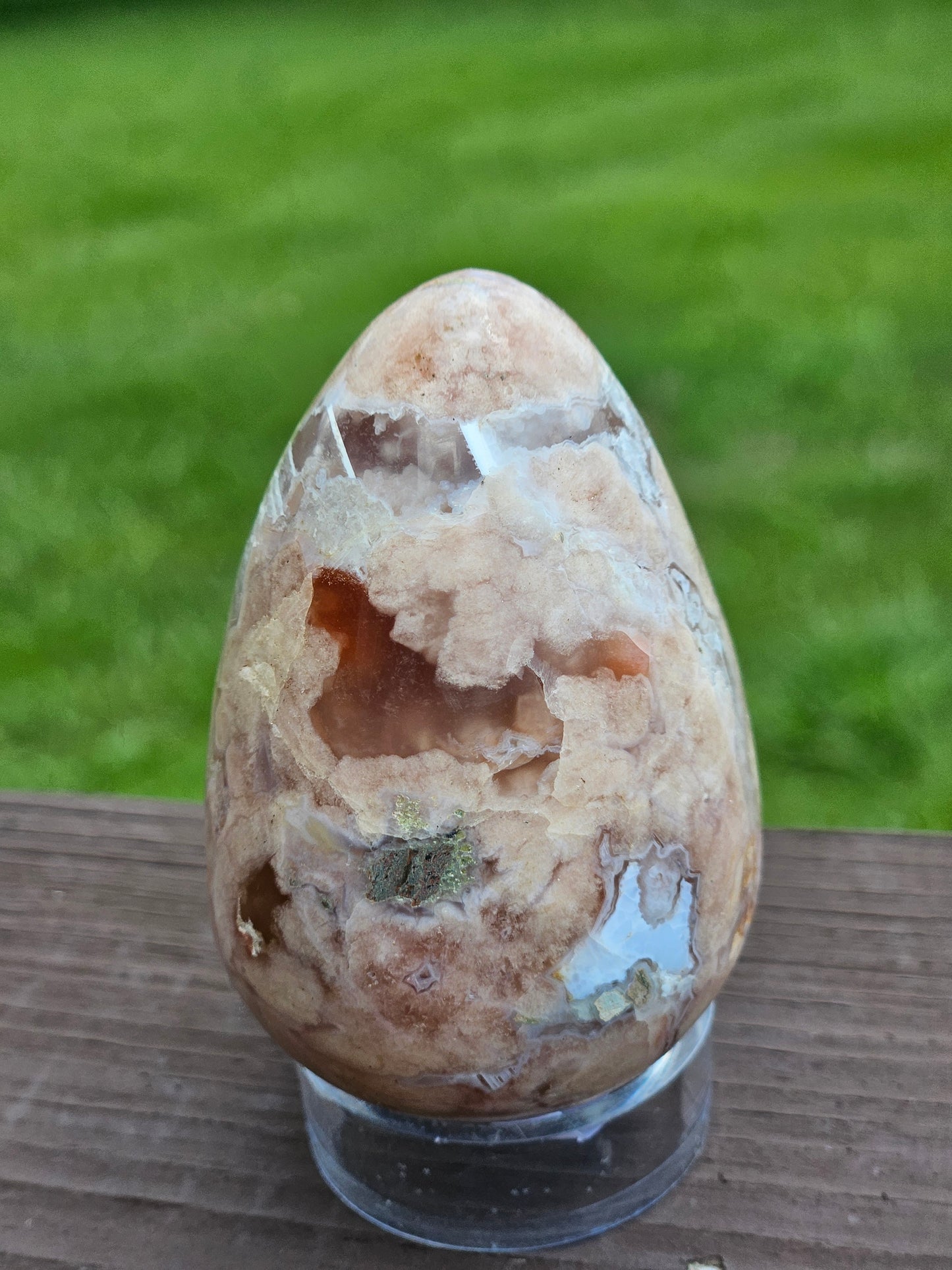 Flower Agate Egg