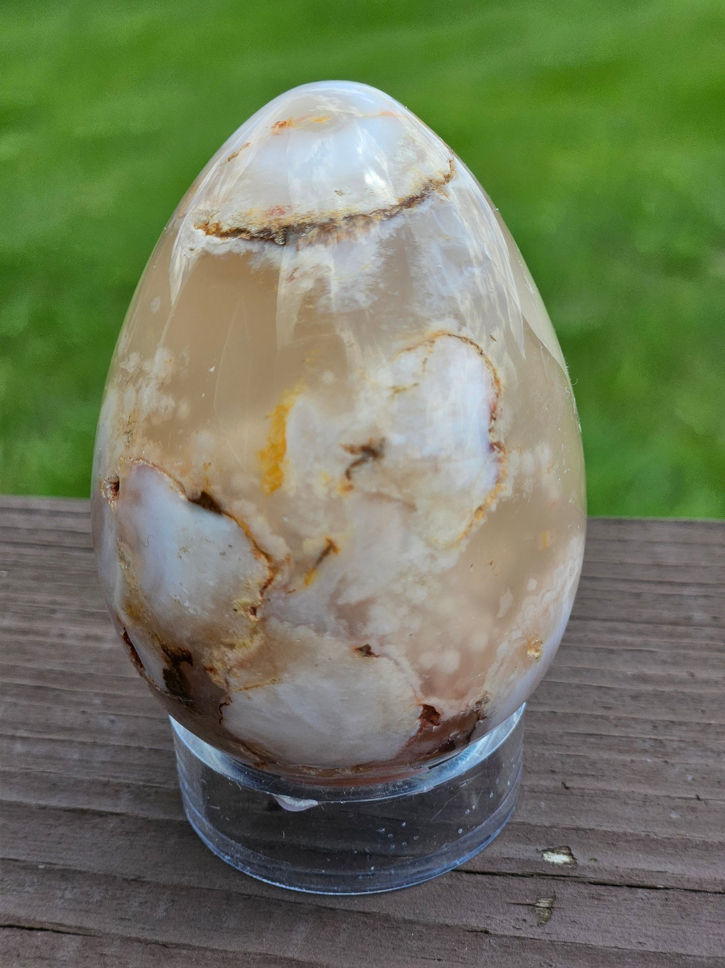 Flower Agate Egg