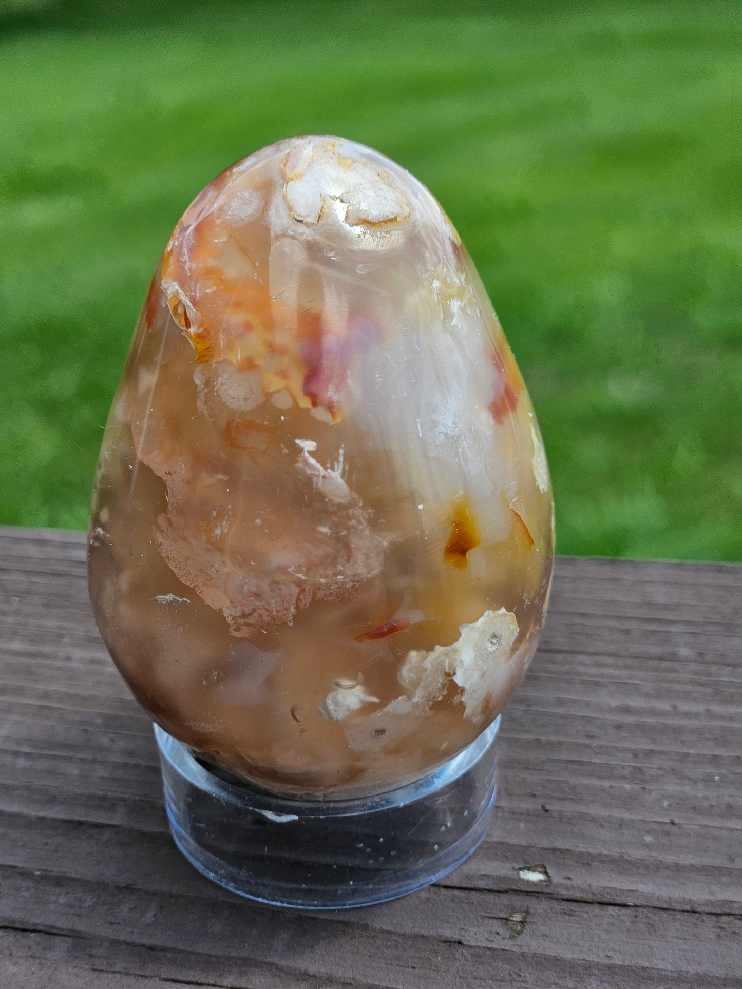 Flower Agate Egg