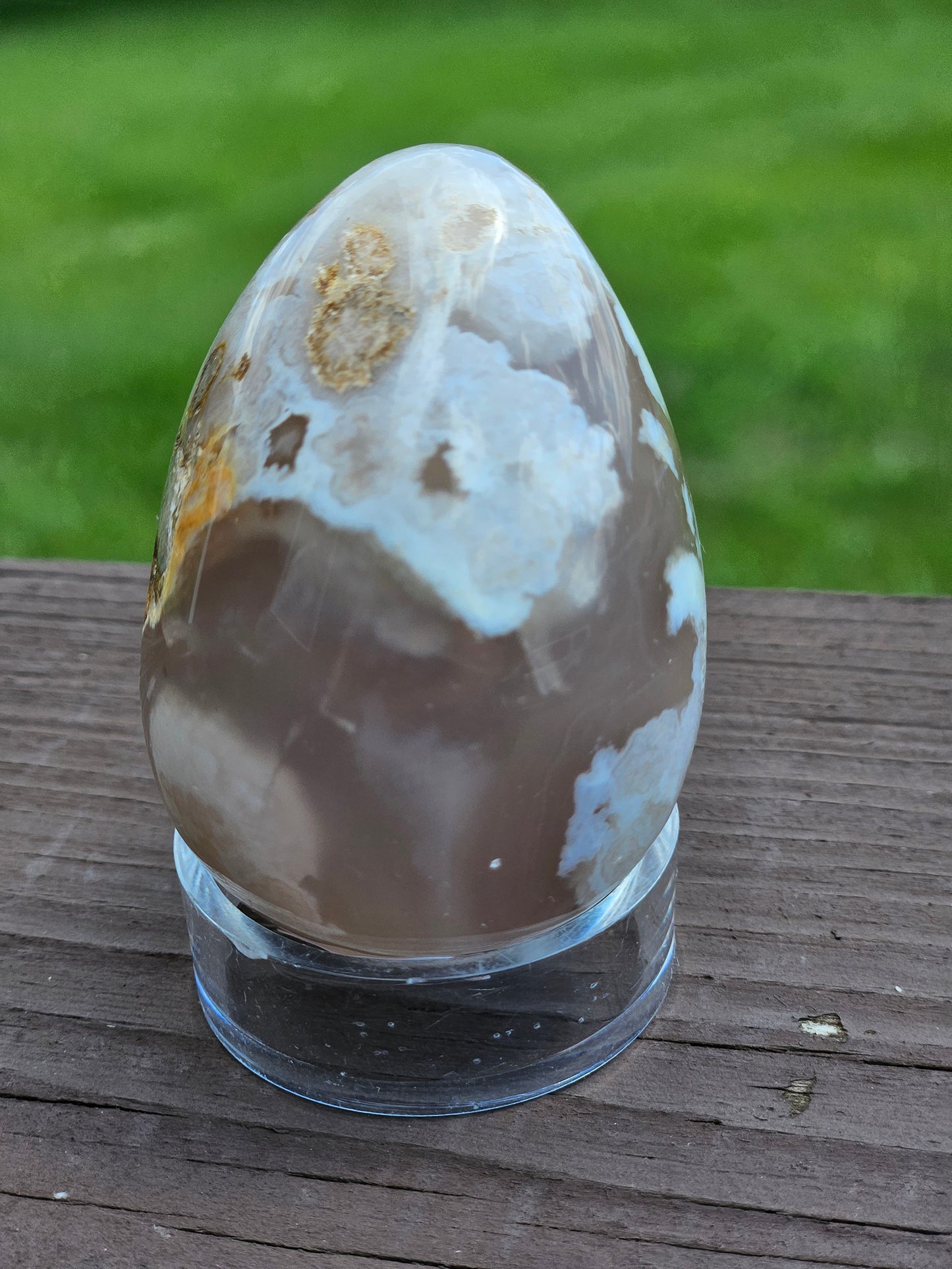 Flower Agate Egg