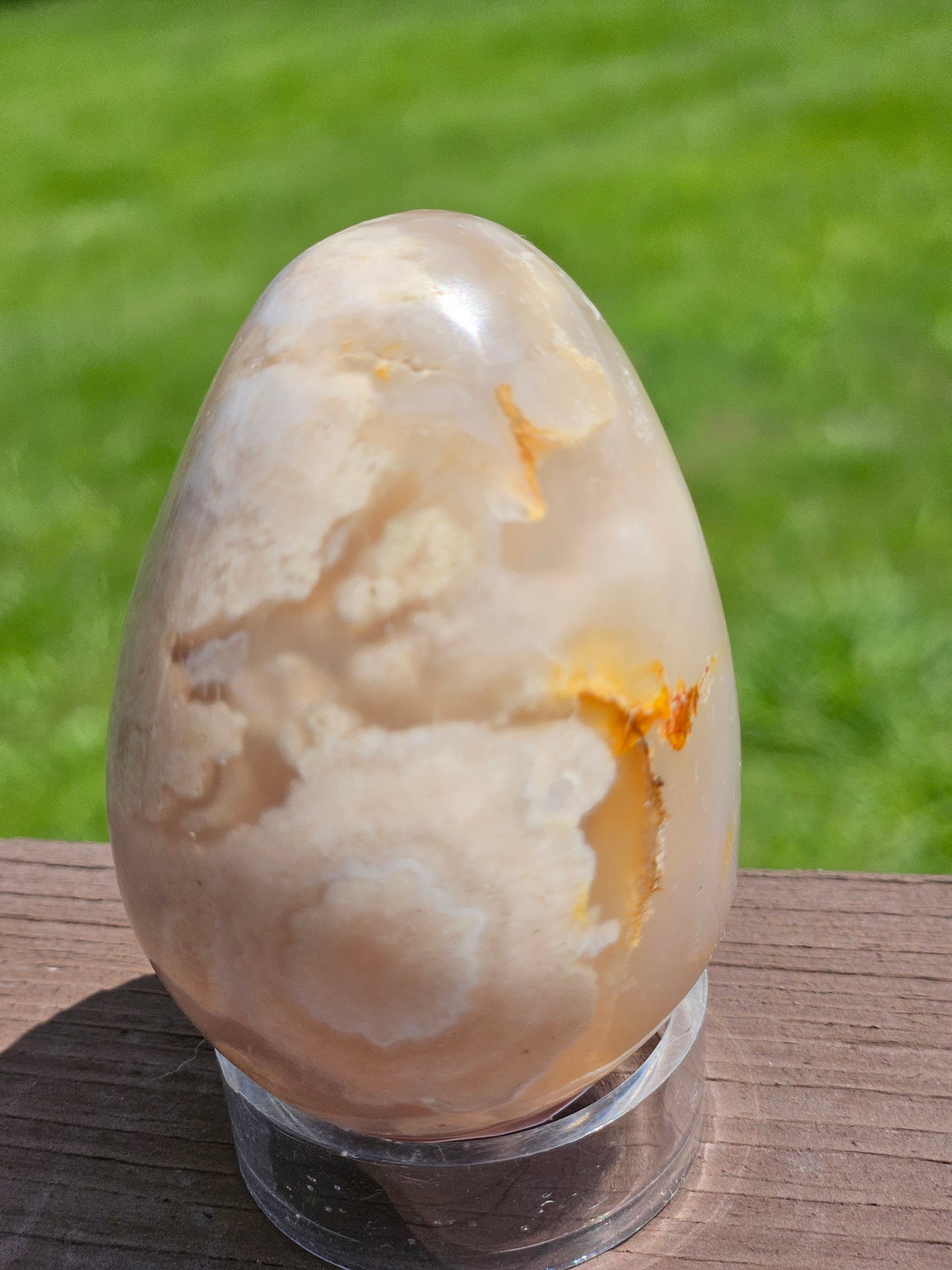 Flower Agate Egg