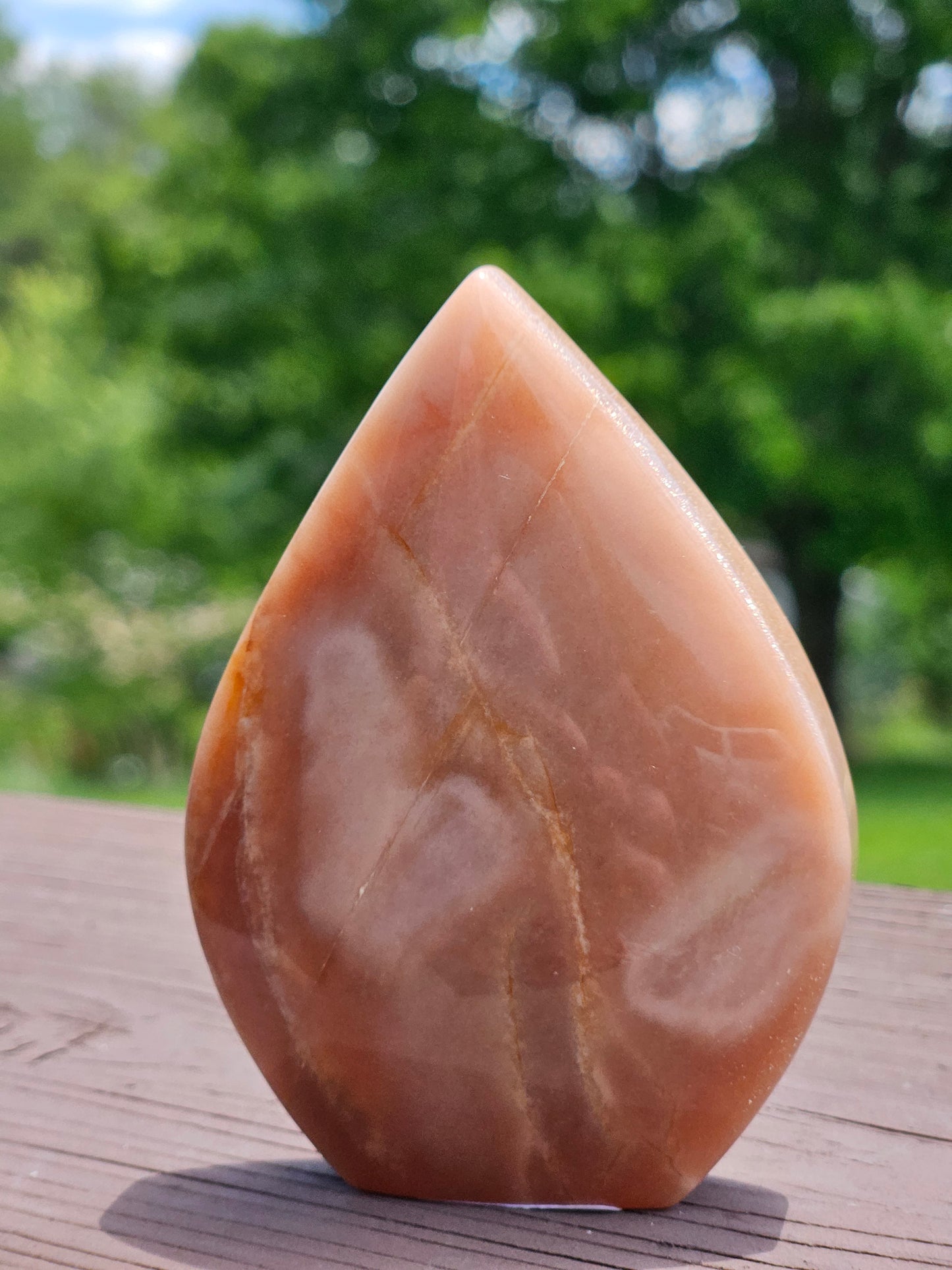 Peach Moonstone Teardrop