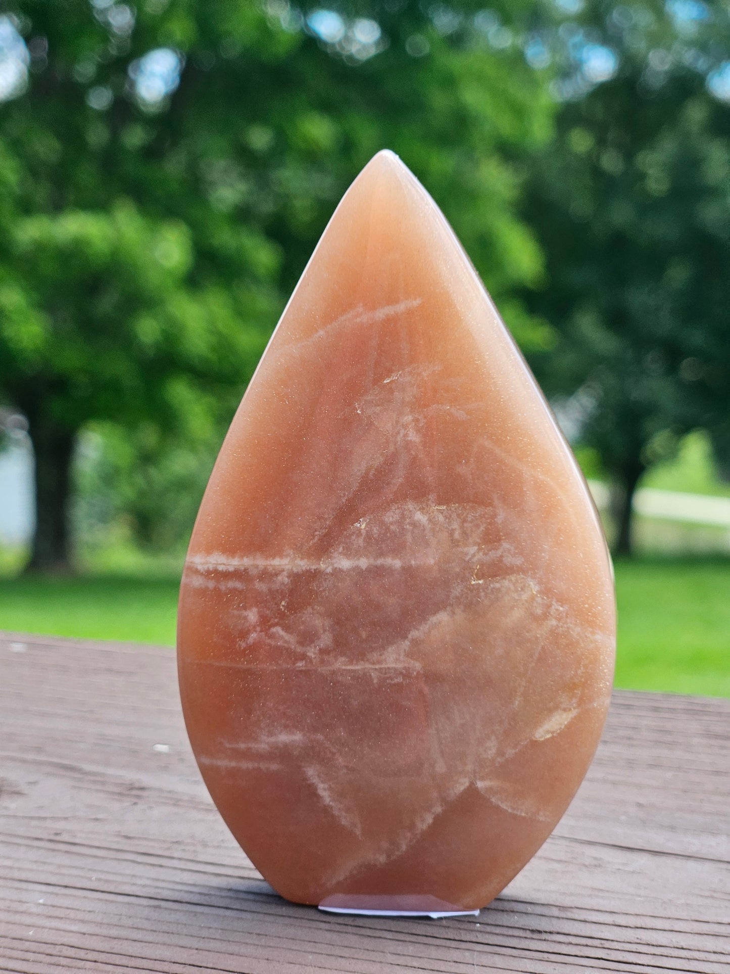Peach Moonstone Teardrop