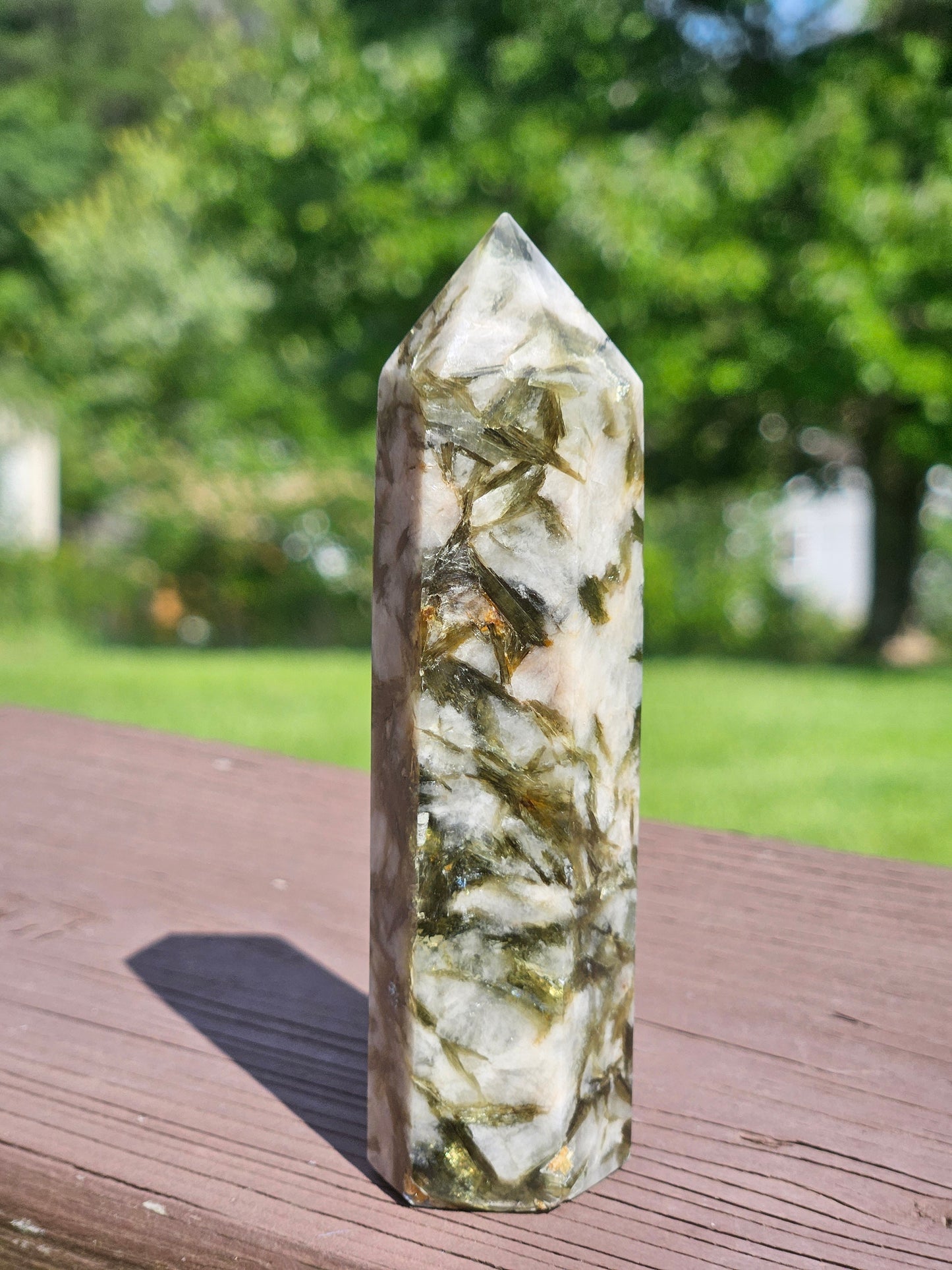 Green Lepidolite Mica Tower